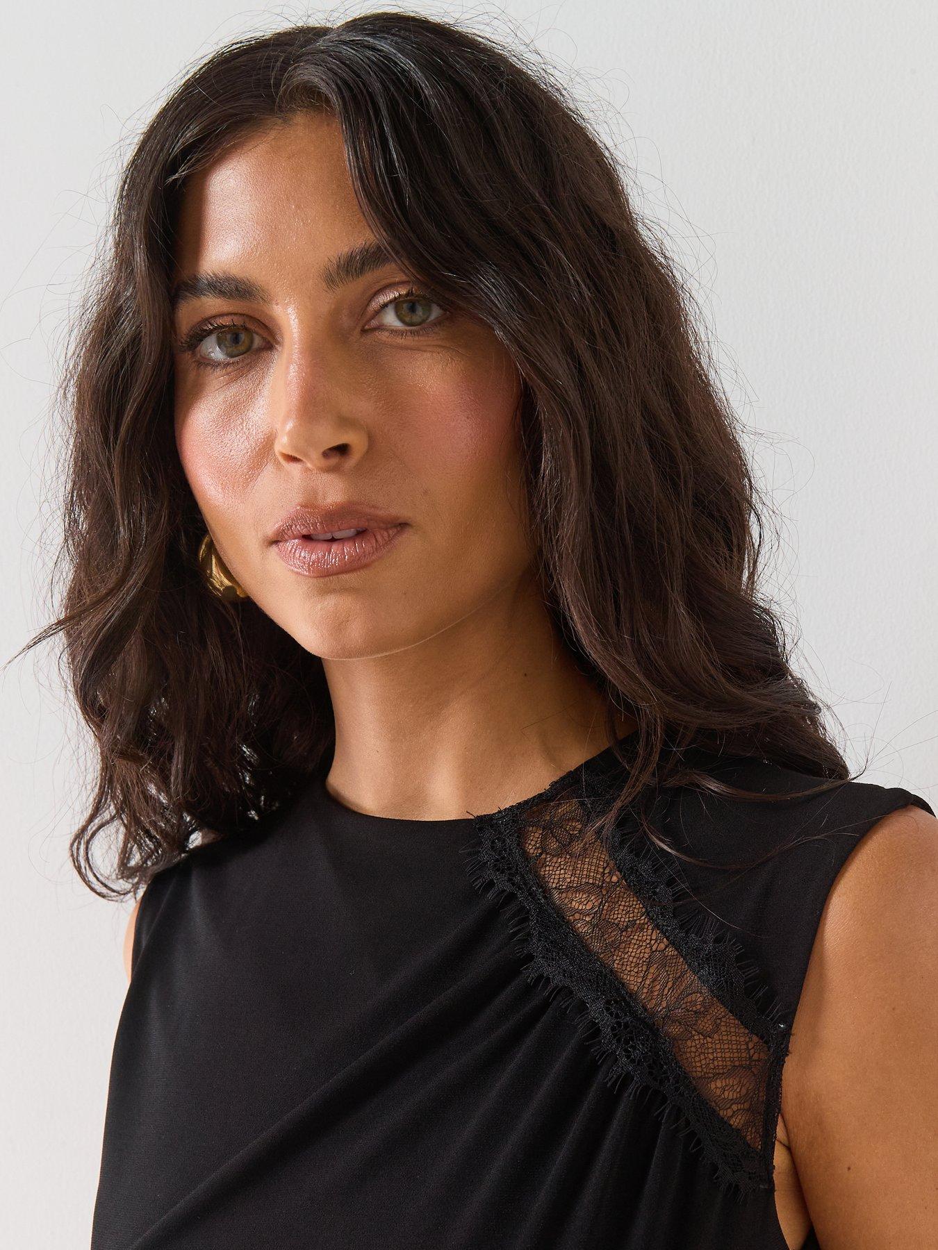 Image 5 of 6 of Mango Ruched Fitted Top - Black