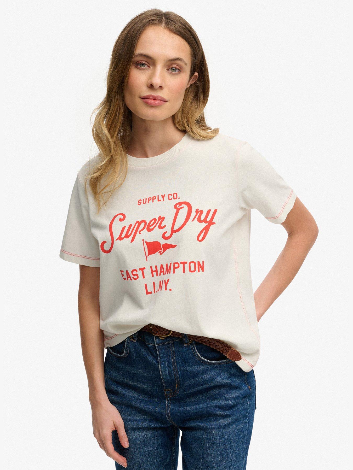 Superdry Heritage Hamptons T-Shirt - Cream