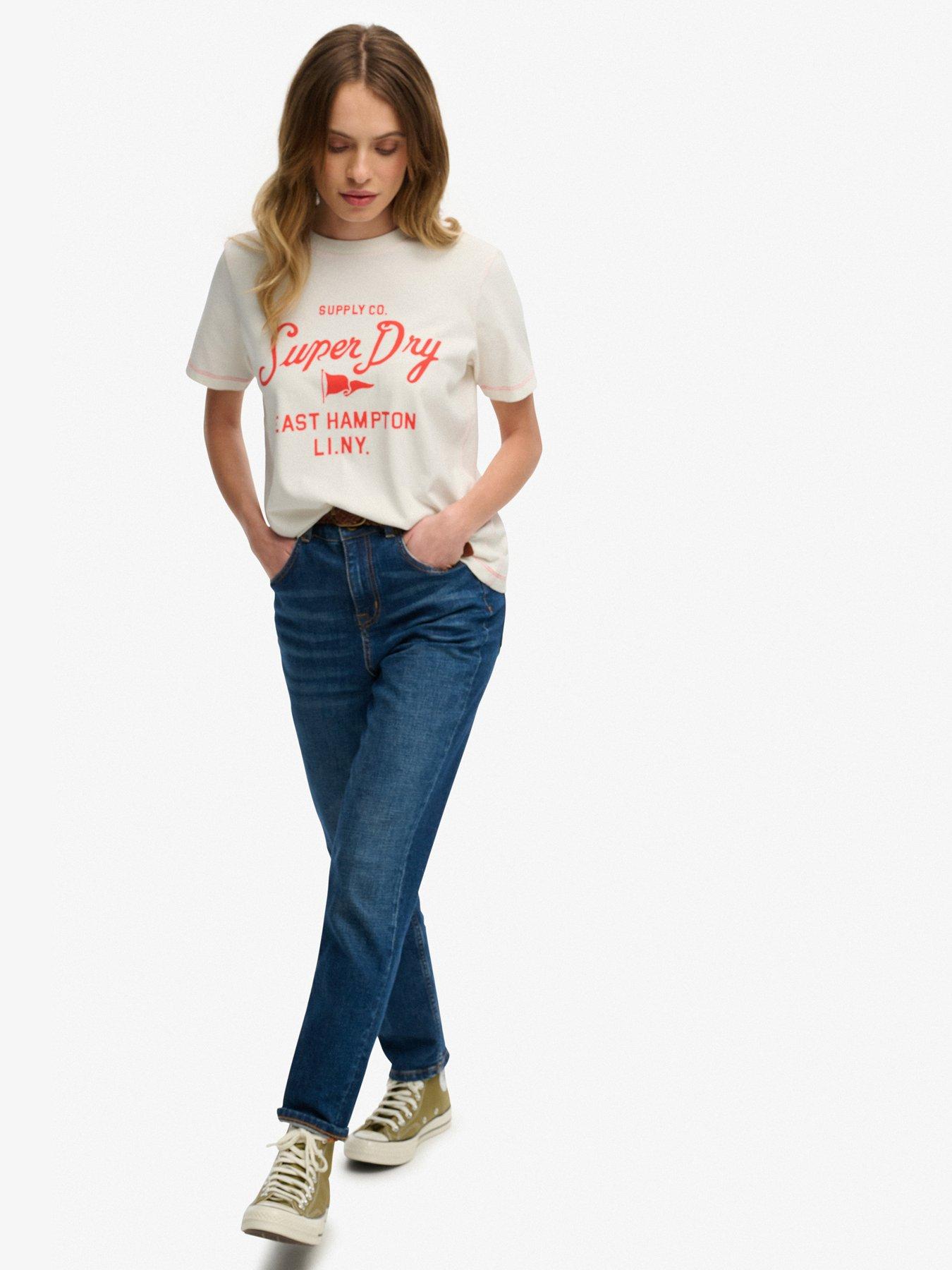 Image 3 of 5 of Superdry Heritage Hamptons T-Shirt - Cream