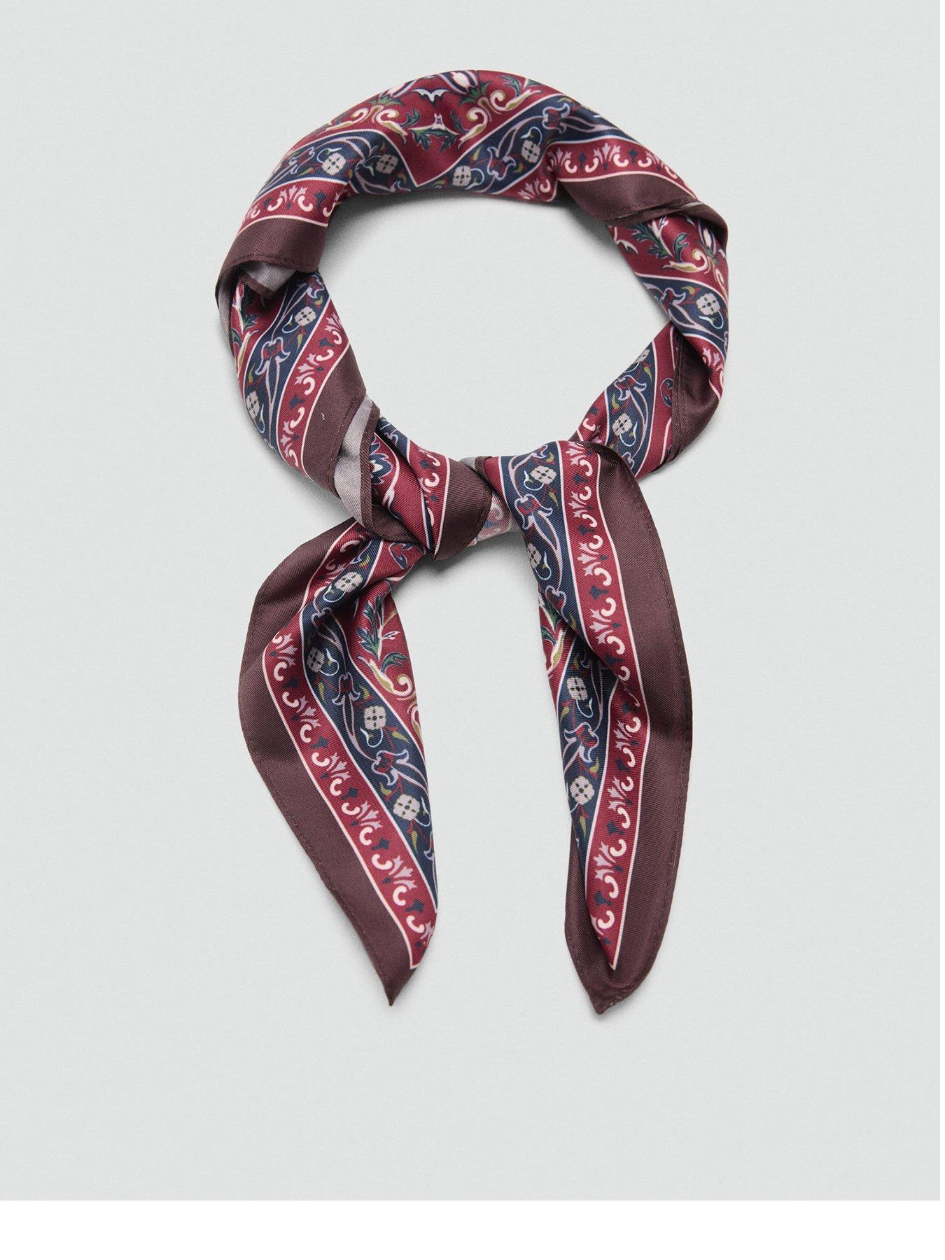 mango-printed-satin-scarf-navy