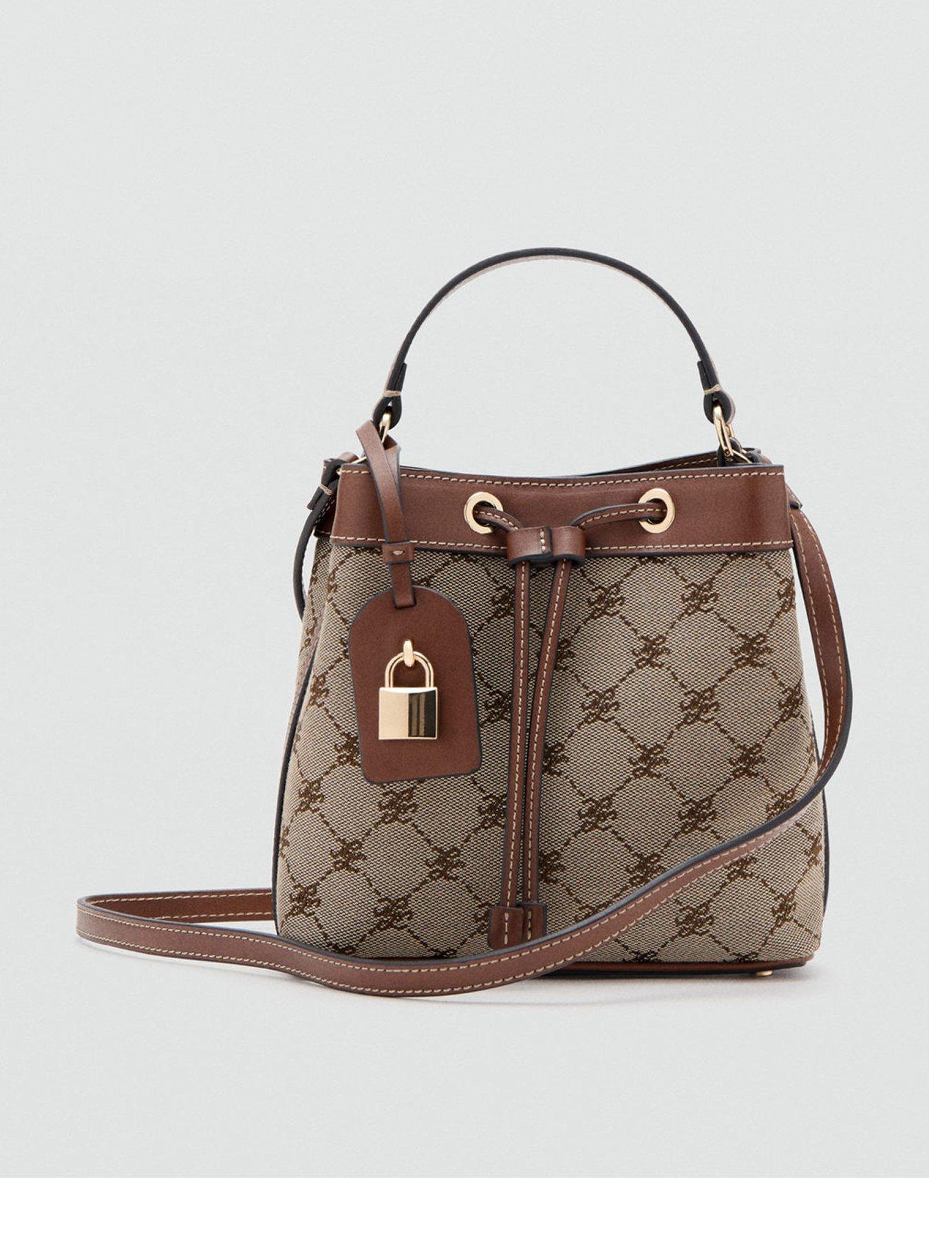 Mango Bucket Bag With Printed Logo - Brown