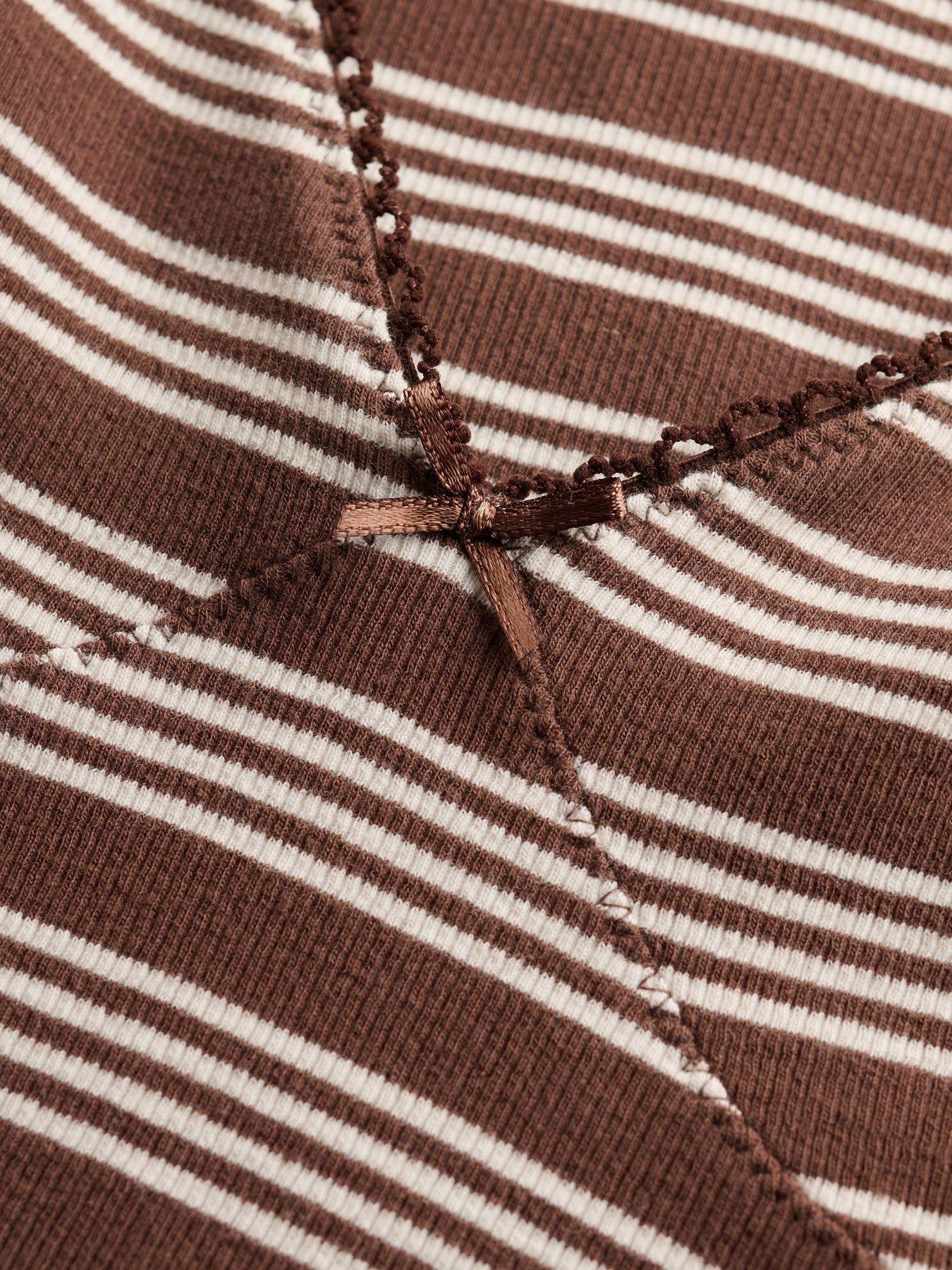 Image 7 of 7 of Superdry Stripe Rib Jersey Maxi Dress
