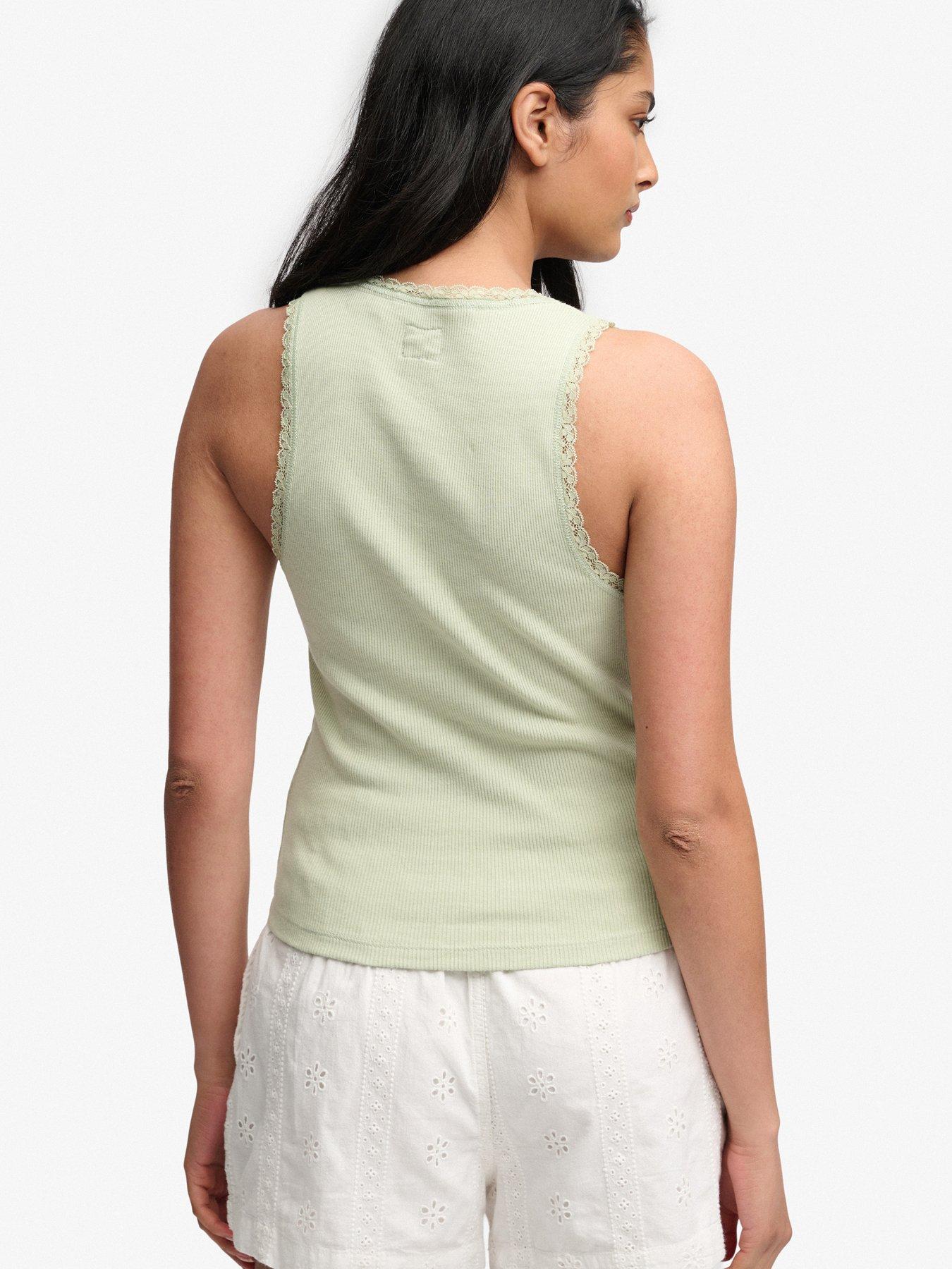 Image 2 of 6 of Superdry Vintage Lace Trim Vest