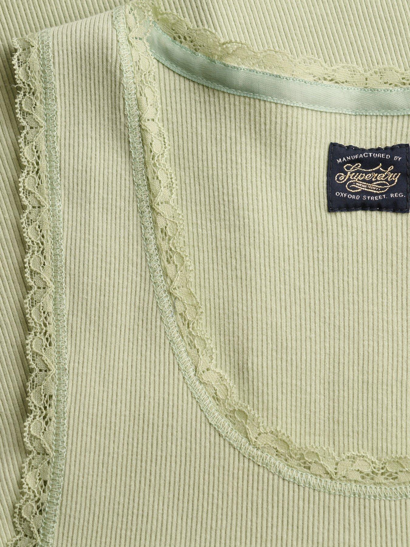 Image 6 of 6 of Superdry Vintage Lace Trim Vest
