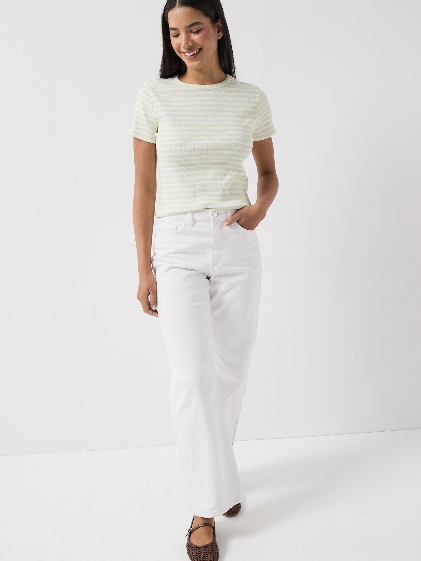 jdy-jdy-solar-short-sleeve-striped-top-greenback