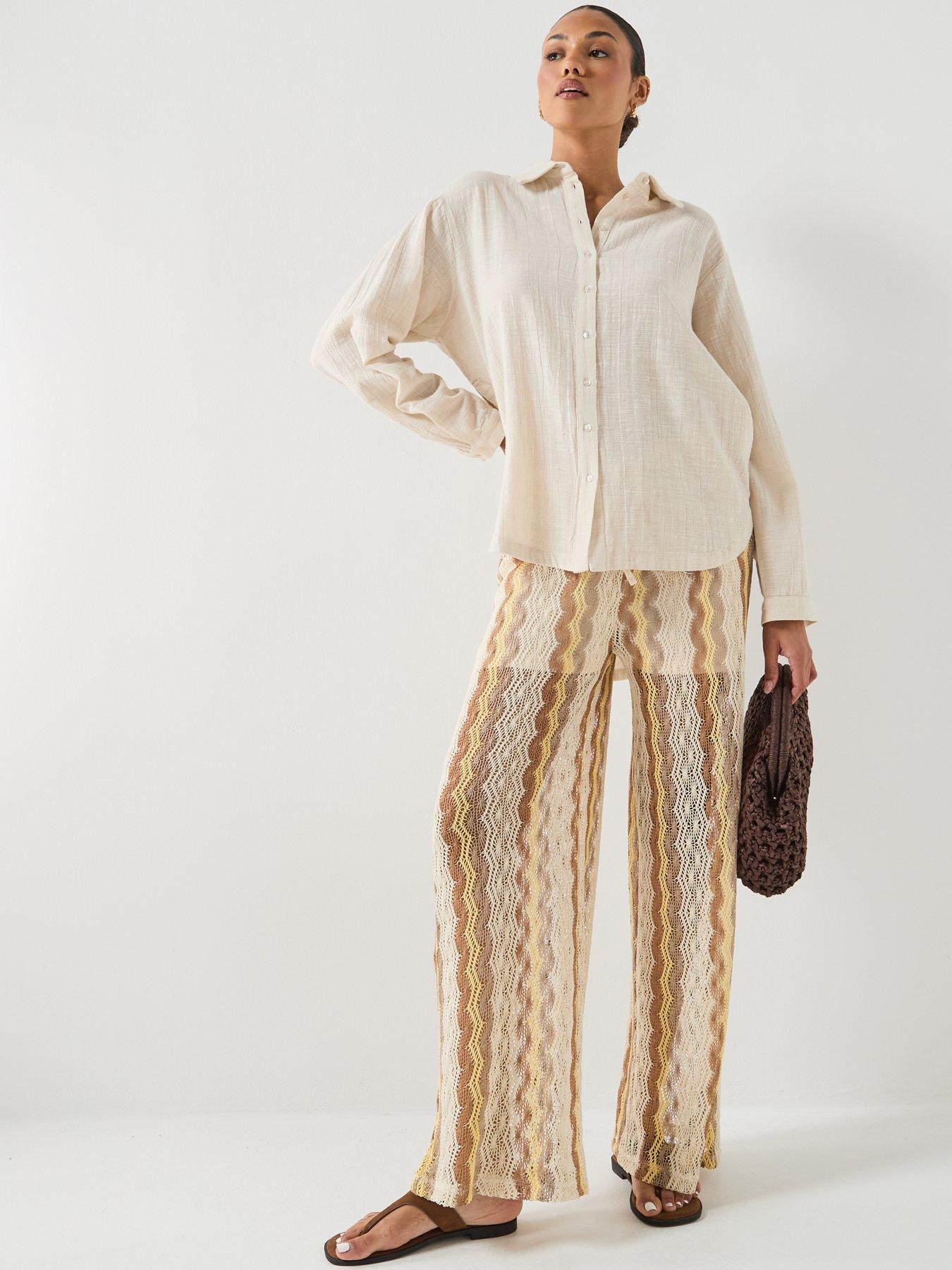 Image 3 of 5 of Vero Moda Vmteresa Hw Wide Leg Pants Jrs Ga - Grey