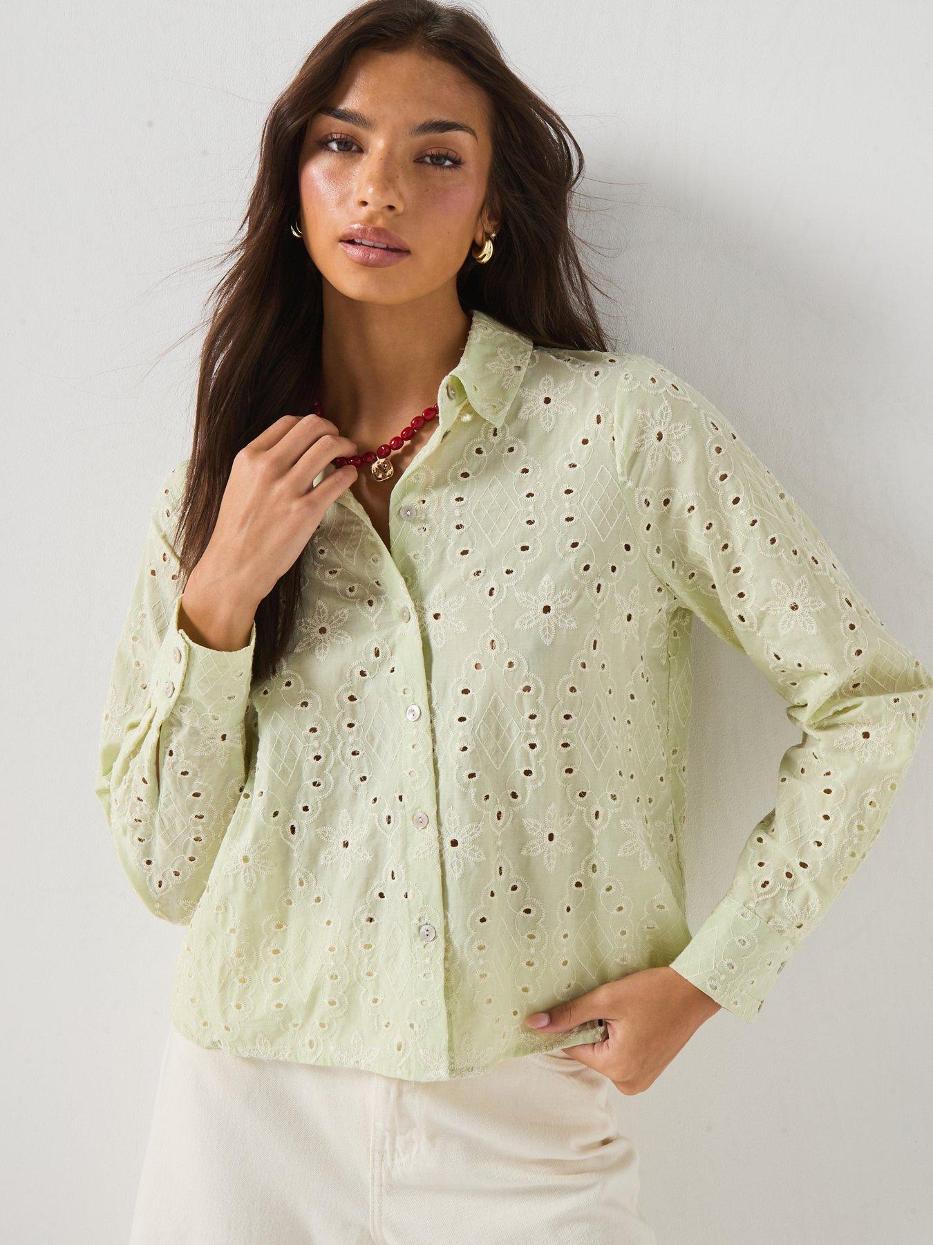 Vero Moda Vmhay Long Sleeve Shirt Wvn - Green