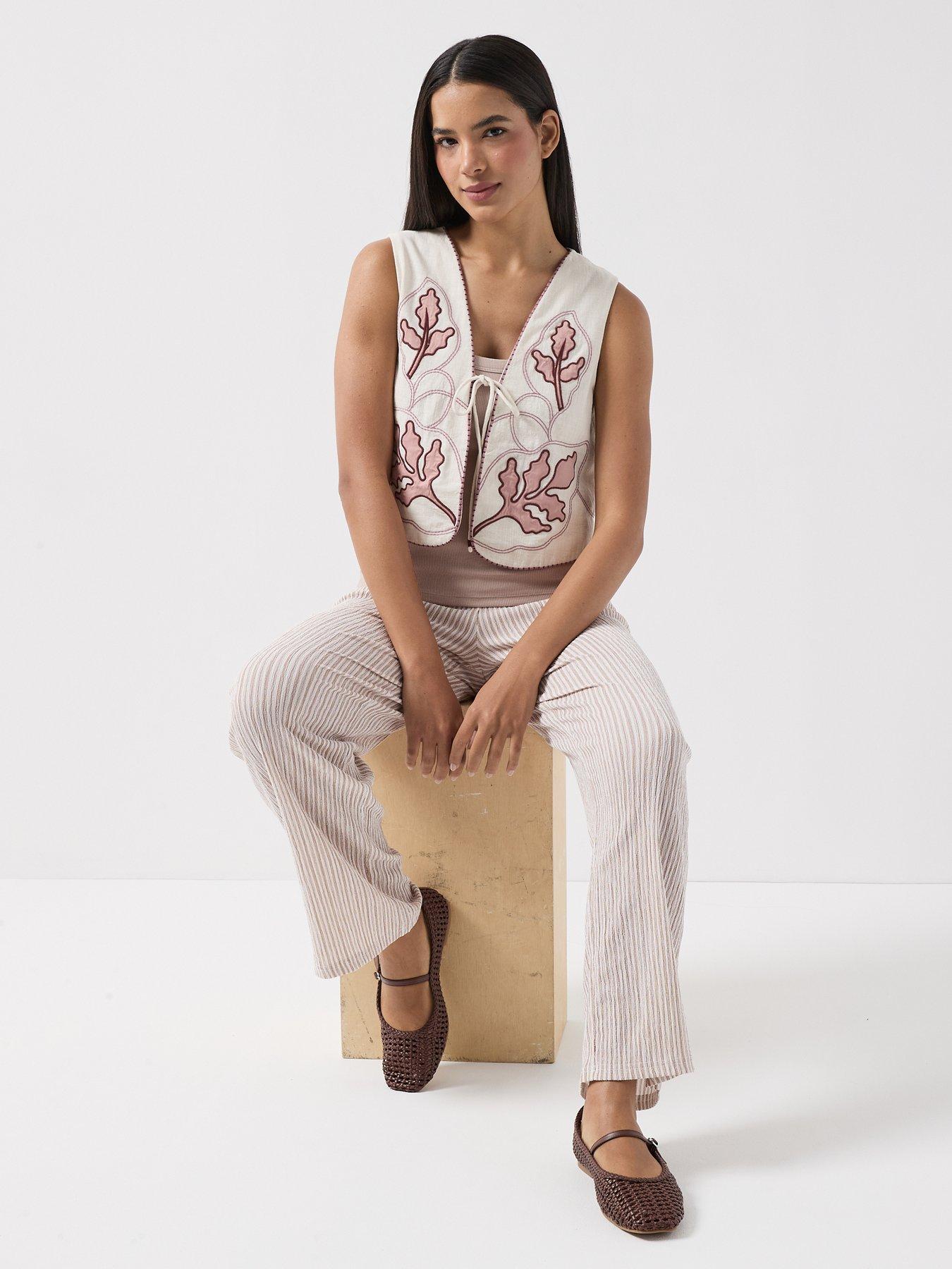 Image 3 of 6 of Vero Moda Jamila Embroidered Waistcoat