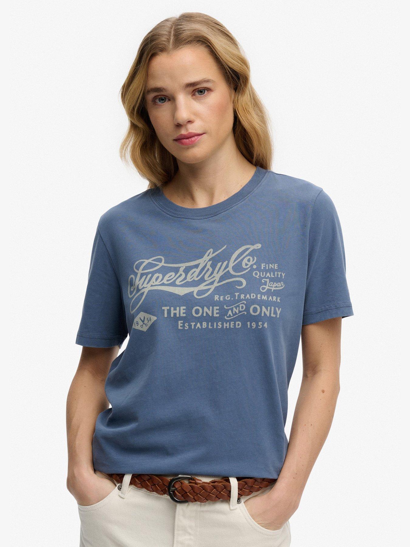 Image 1 of 5 of Superdry Industry Worker Relaxed T-Shirt - Blue