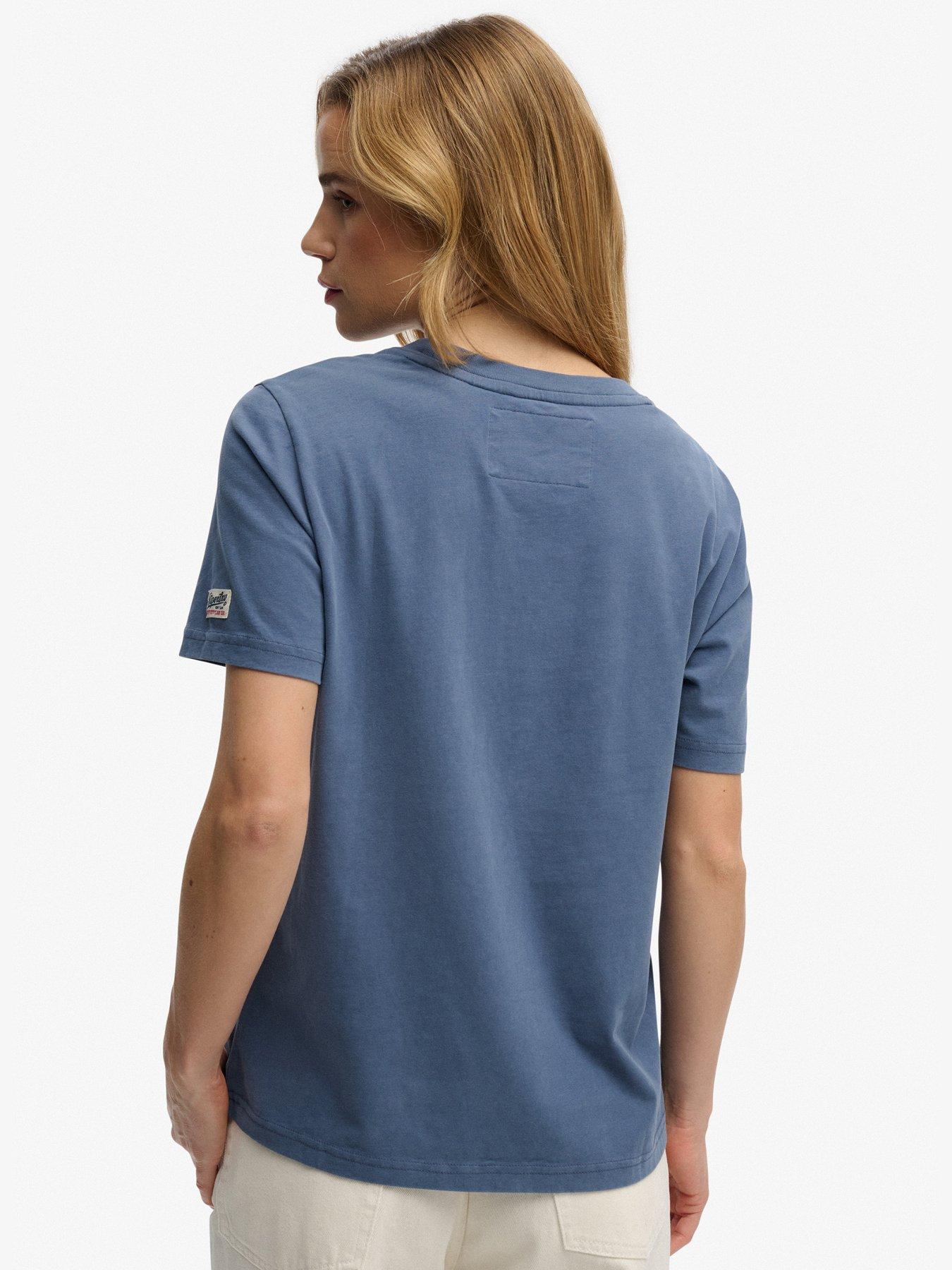 Image 2 of 5 of Superdry Industry Worker Relaxed T-Shirt - Blue