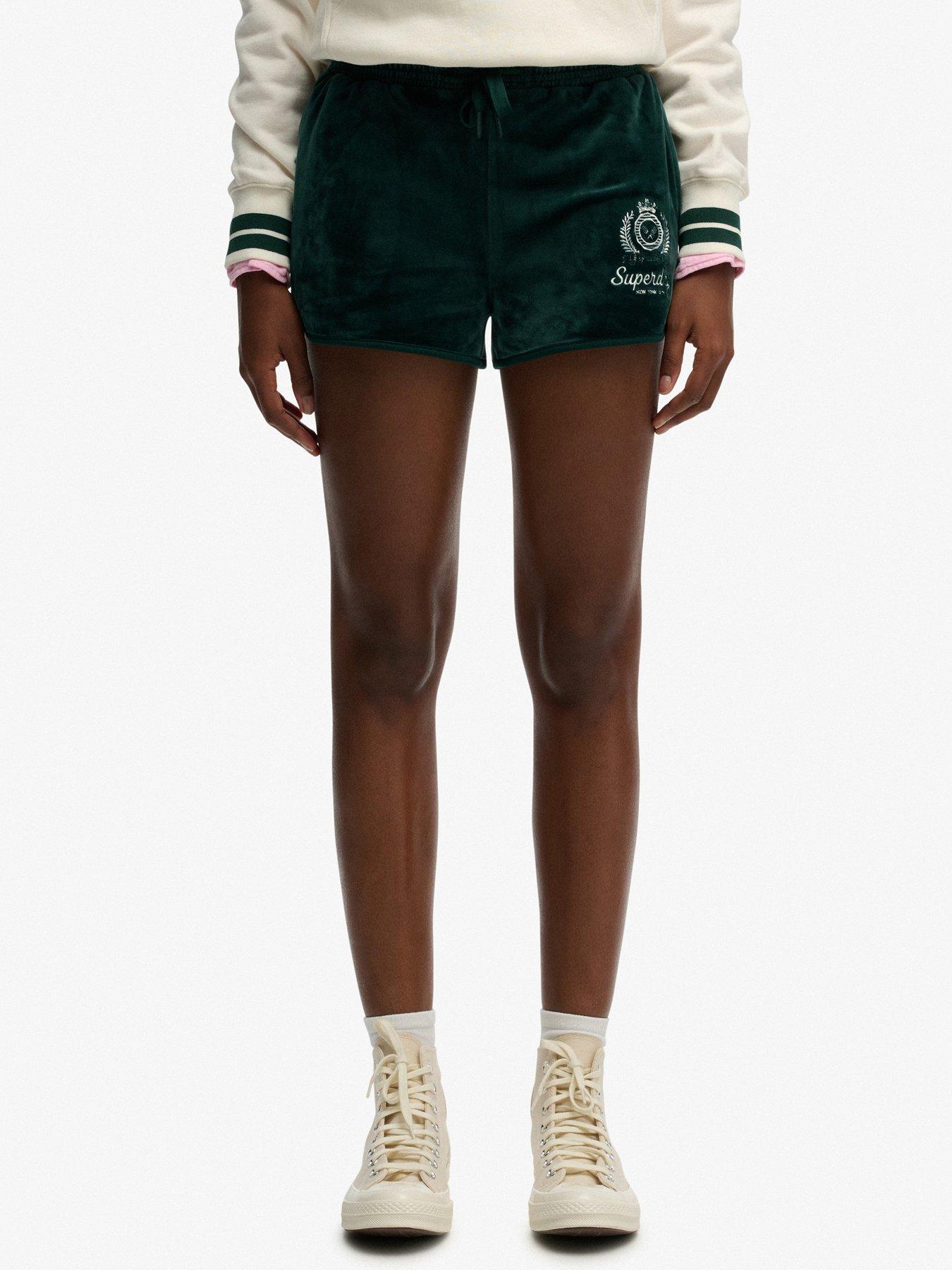 superdry-country-club-velour-shorts-greenfront