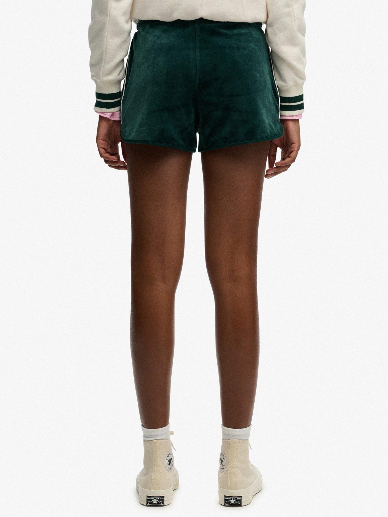superdry-country-club-velour-shorts-greenstillFront