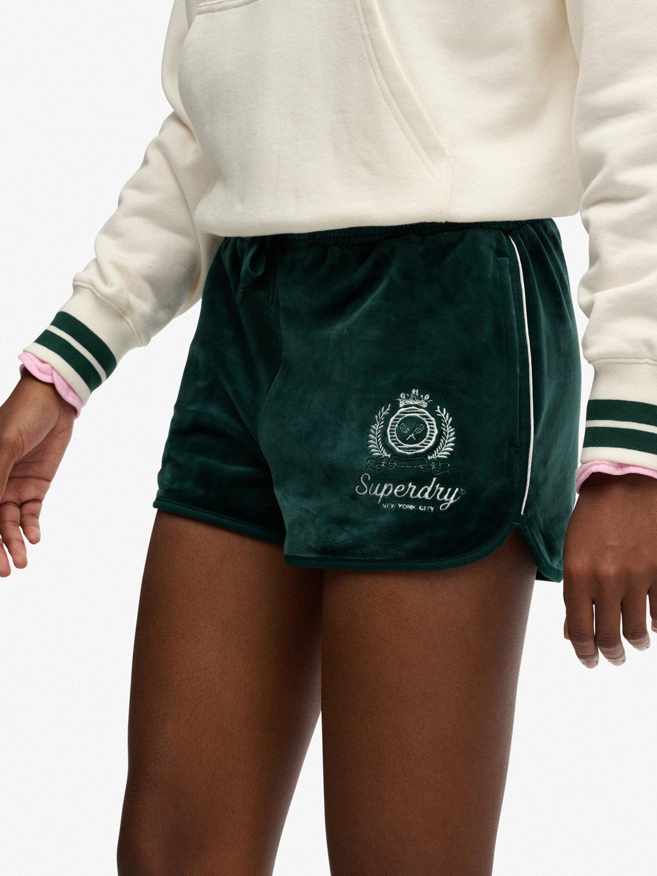 superdry-country-club-velour-shorts-greendetail