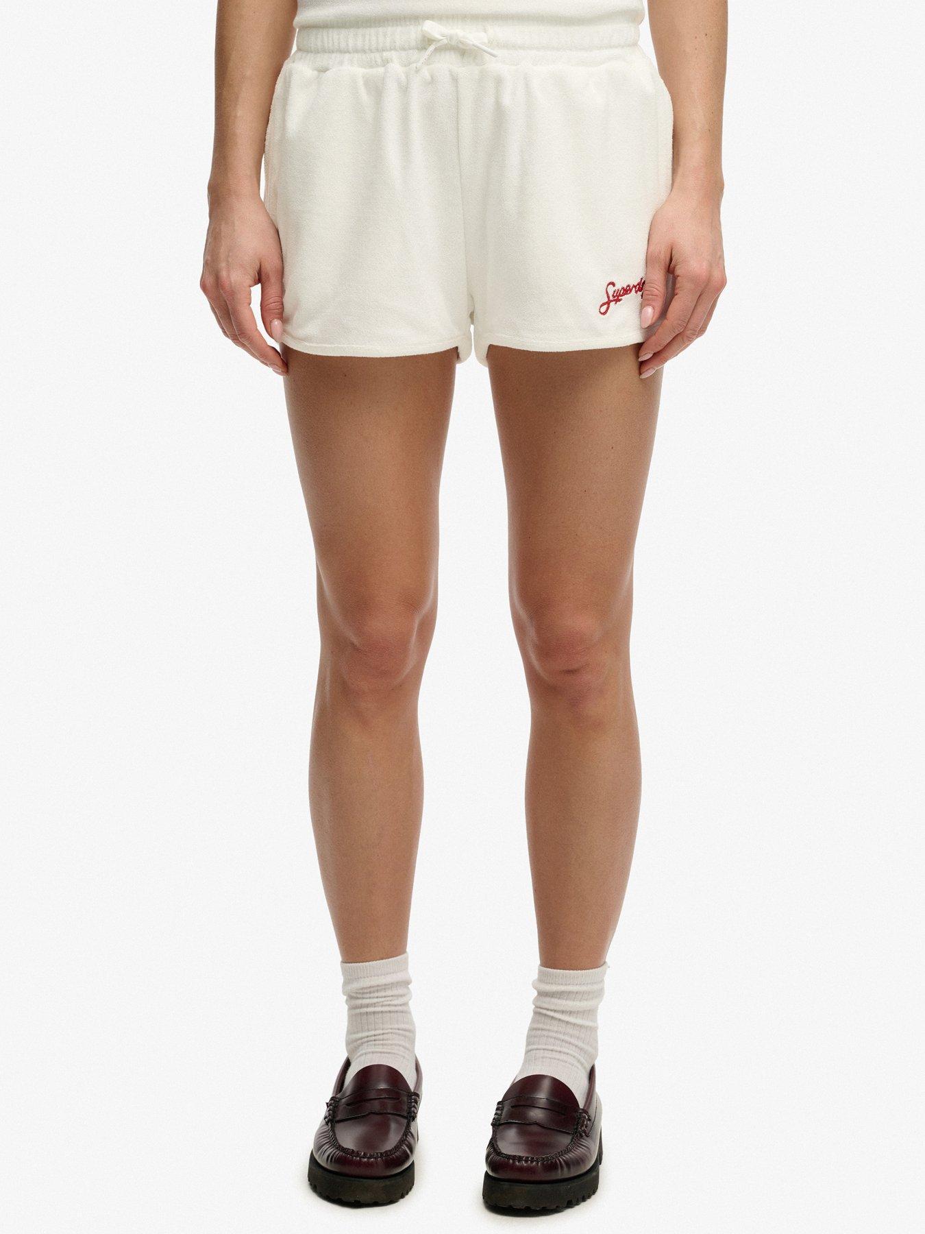 Image 1 of 7 of Superdry Heritage Terry Shorts - Cream