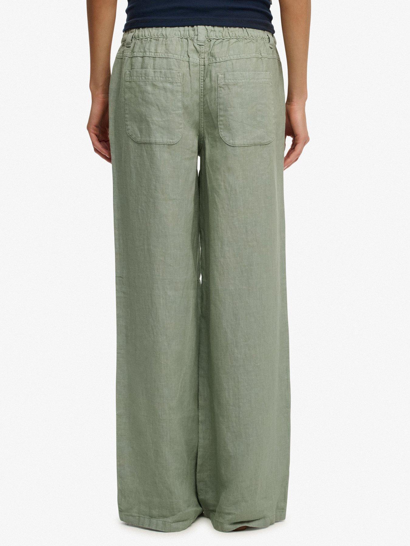 superdry-linen-low-rise-pant-greenstillFront