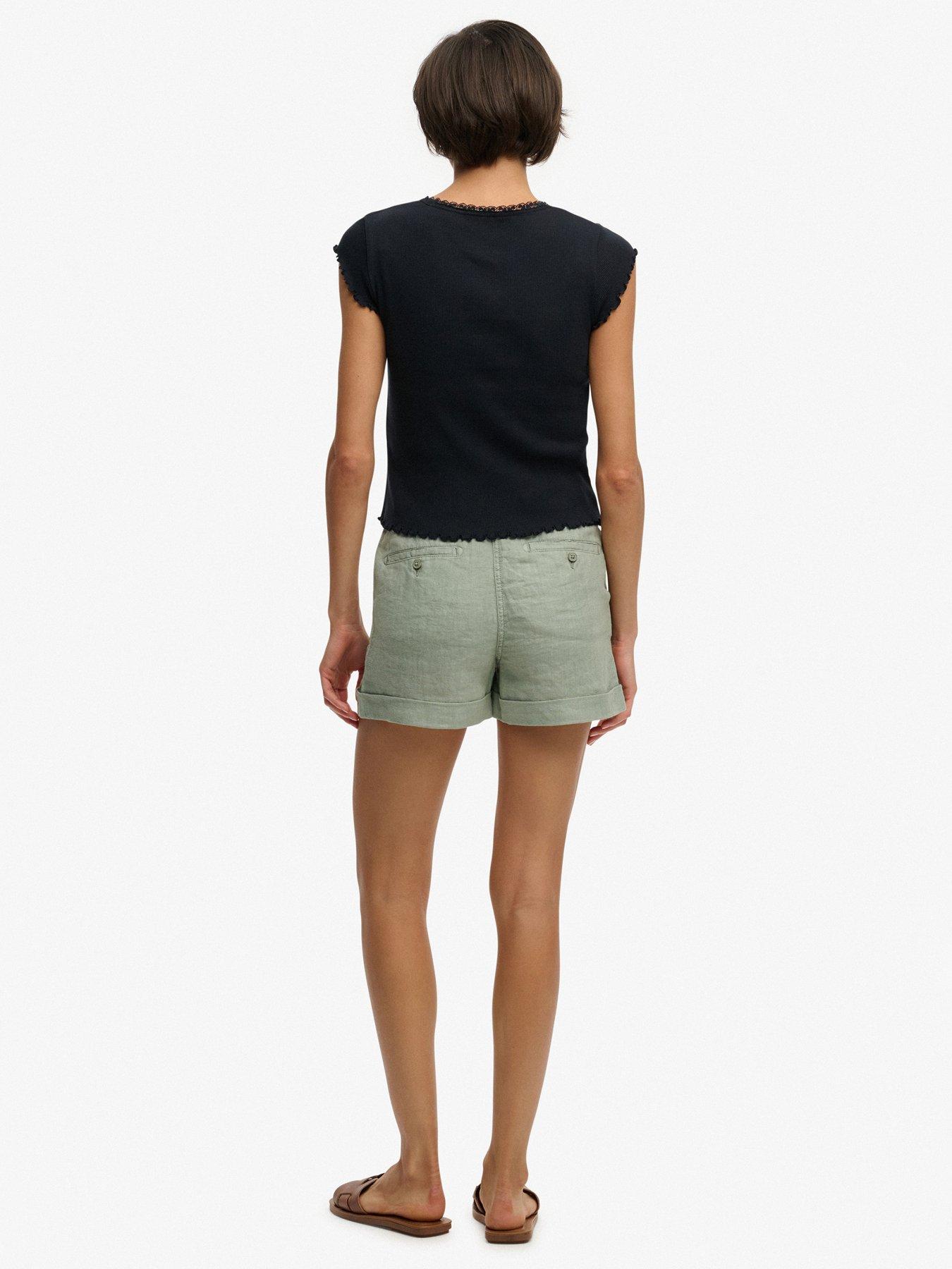 superdry-mid-rise-linen-short-greenoutfit