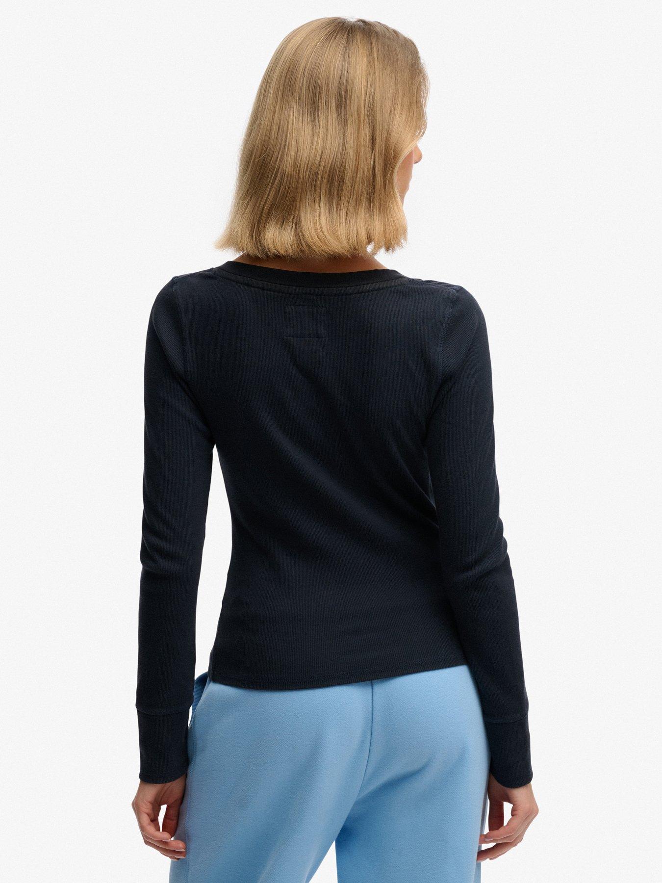 Image 2 of 6 of Superdry Athletic Button Down Long Sleeve Top - Blue