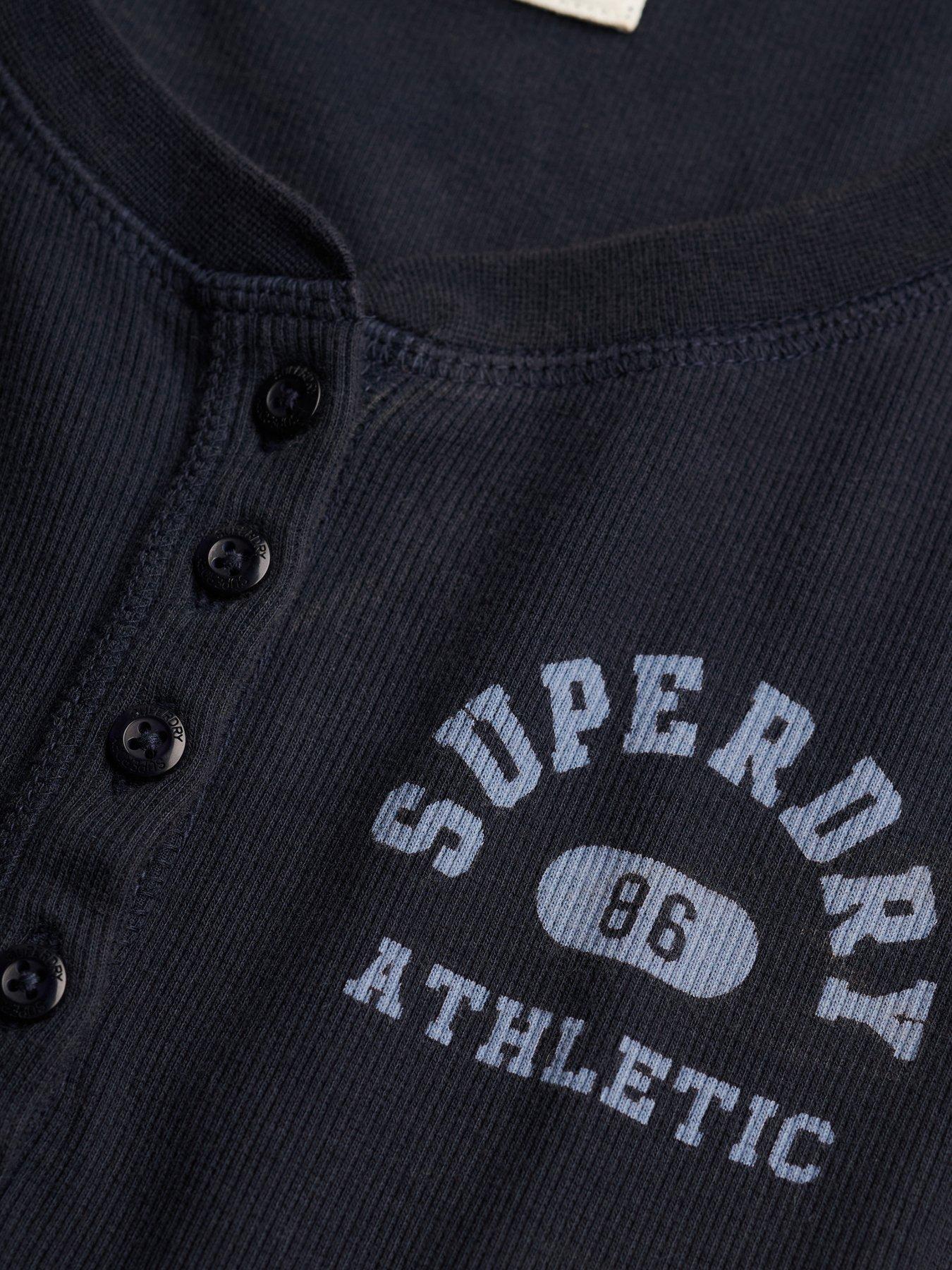 Image 6 of 6 of Superdry Athletic Button Down Long Sleeve Top - Blue