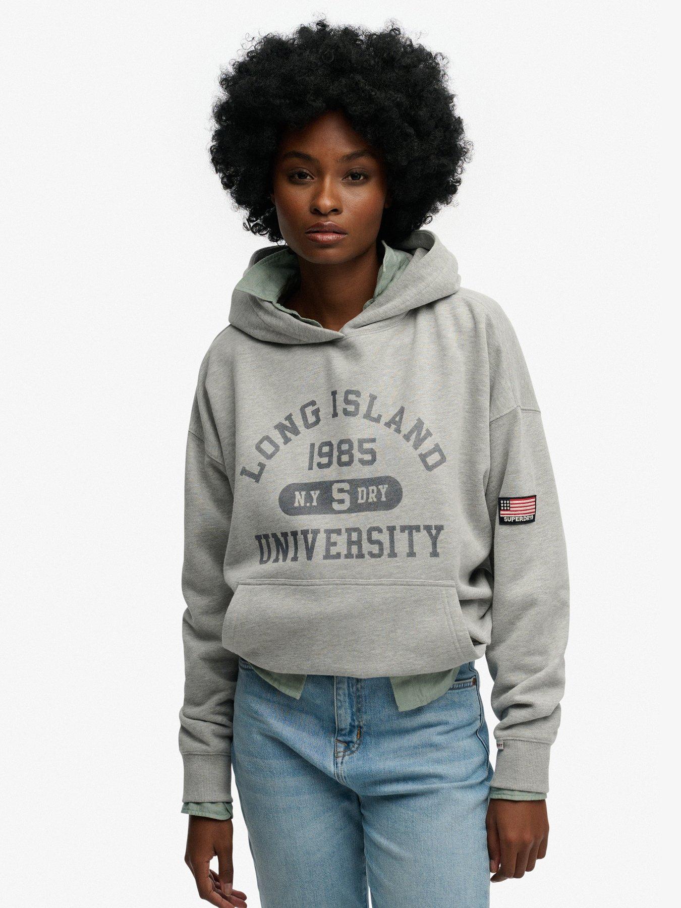 Image 1 of 5 of Superdry Athletic Essentials Relaxed Hoodie - Grey