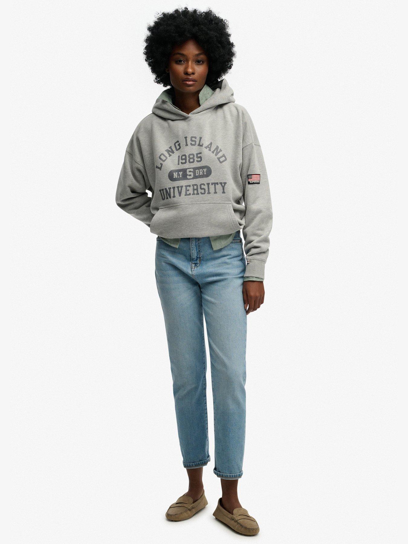 Image 3 of 5 of Superdry Athletic Essentials Relaxed Hoodie - Grey