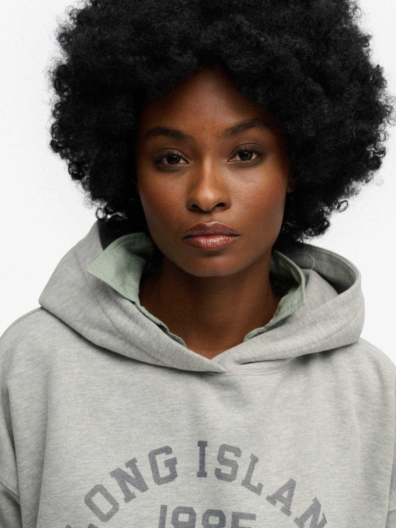 Image 4 of 5 of Superdry Athletic Essentials Relaxed Hoodie - Grey