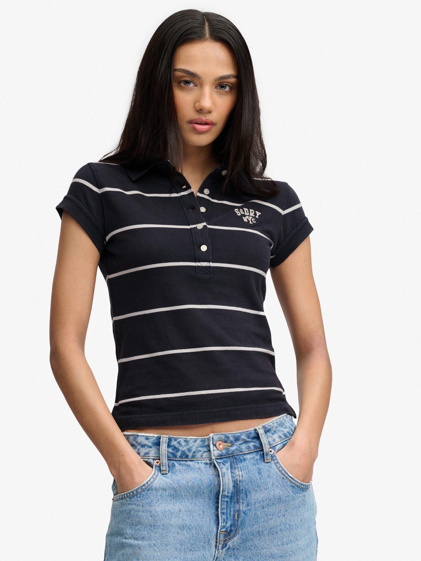 Superdry Ath Ess Stripe Jersey Polo