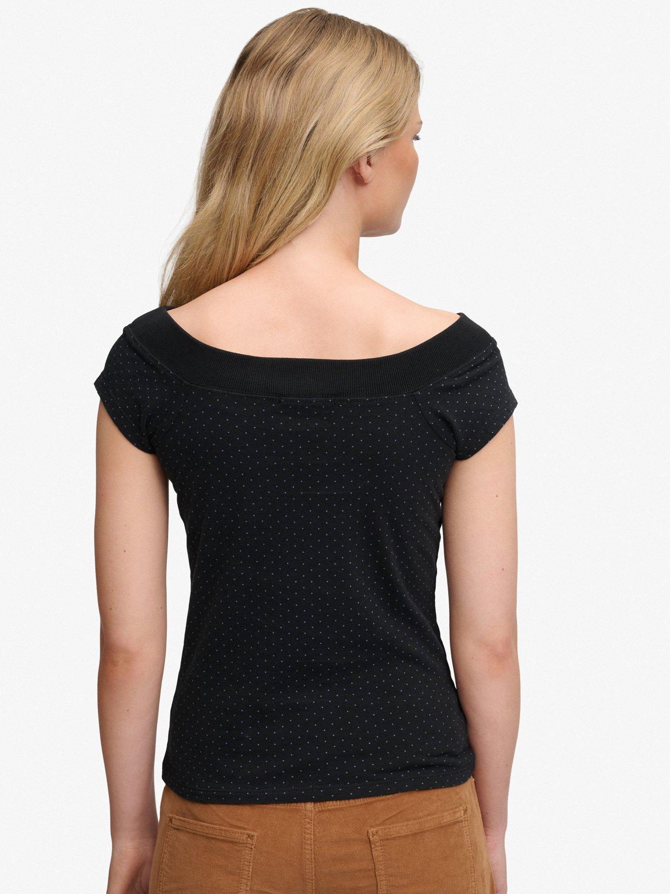 superdry-ath-off-shoulder-pattern-top-blackstillFront