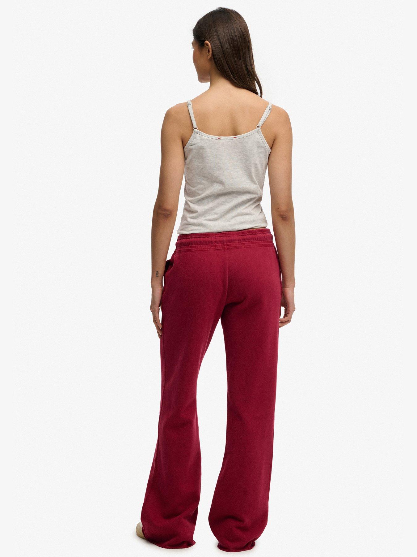 Image 4 of 6 of Superdry Athletic Low Rise Flare Jogger - Red