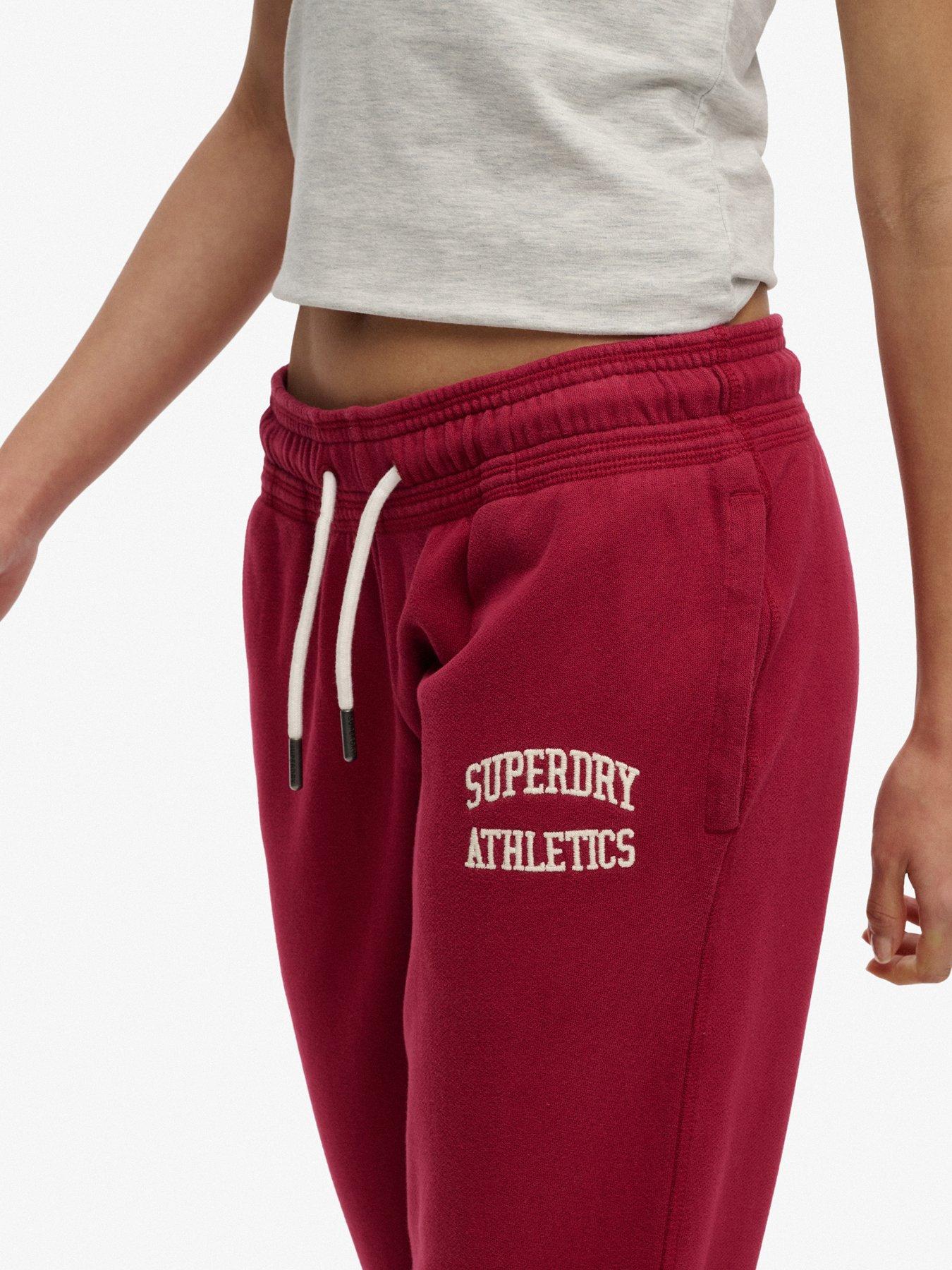 Image 5 of 6 of Superdry Athletic Low Rise Flare Jogger - Red