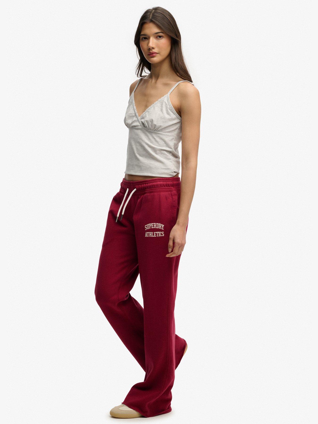 Image 6 of 6 of Superdry Athletic Low Rise Flare Jogger - Red