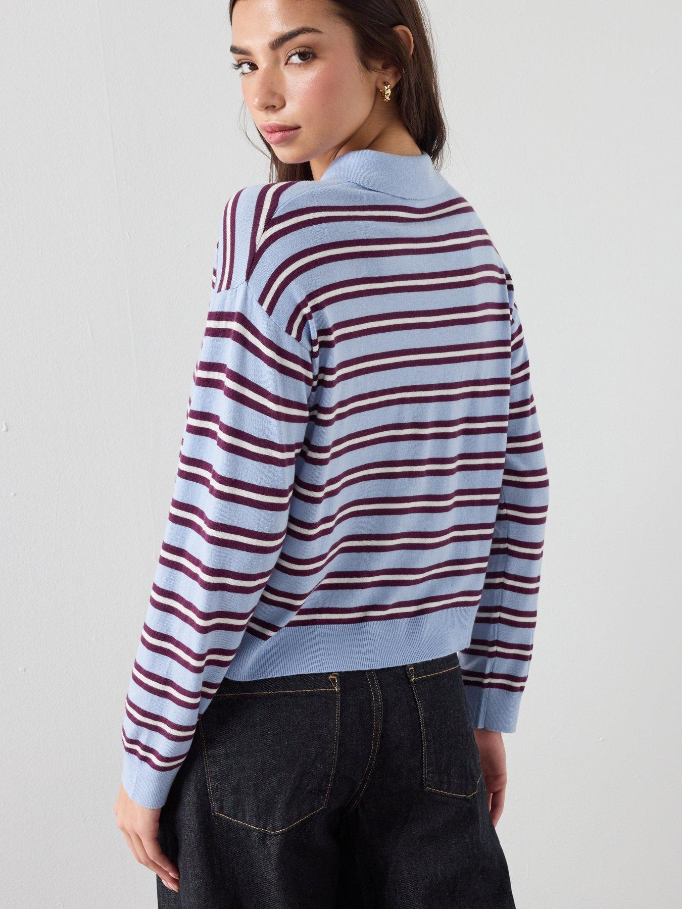 mango-striped-polo-neck-sweater-bluestillFront