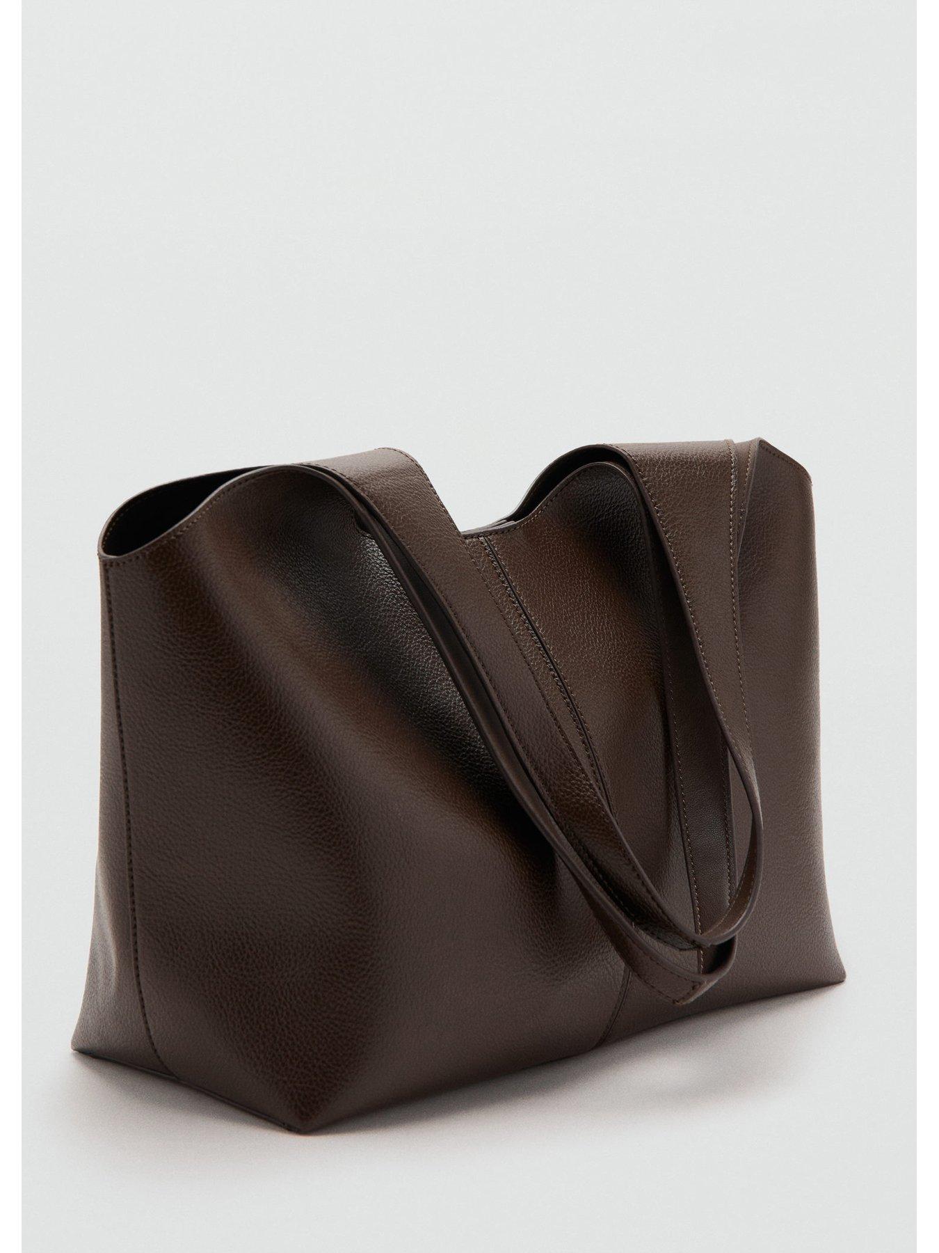 mango-large-shopper-bag-brownstillFront