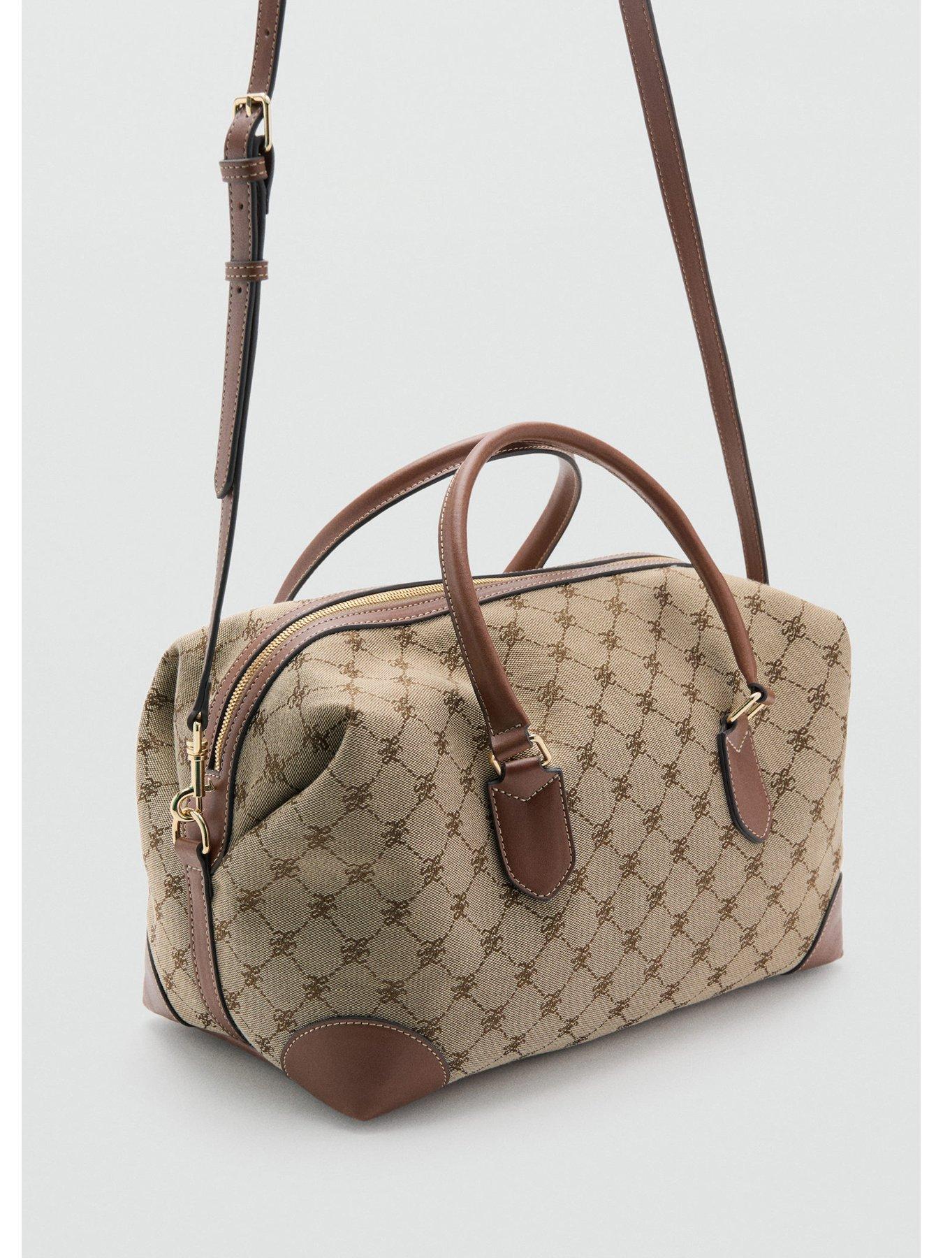 mango-logo-print-bowling-bag-brownstillFront