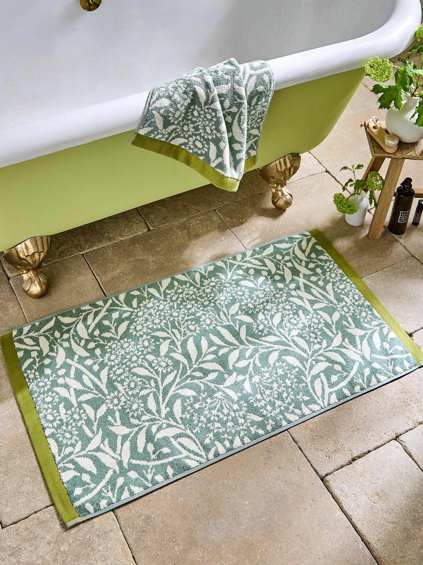 Image 1 of 3 of William Morris at Home Michaelmas Daisy 100% Cotton 50x90cm Bath Mat