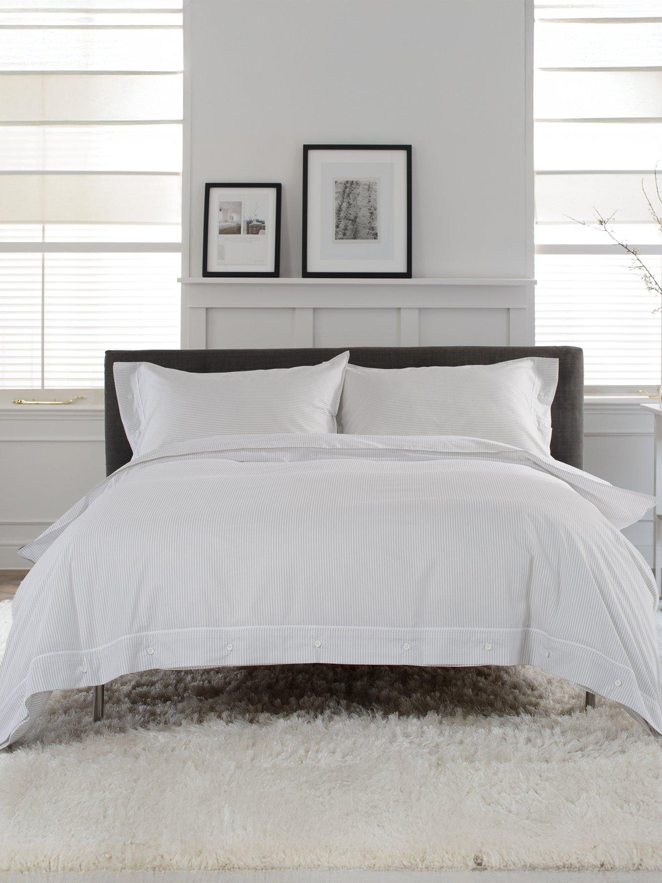 Image 1 of 5 of The Lyndon Co Southport Duvet Set Grey/ White