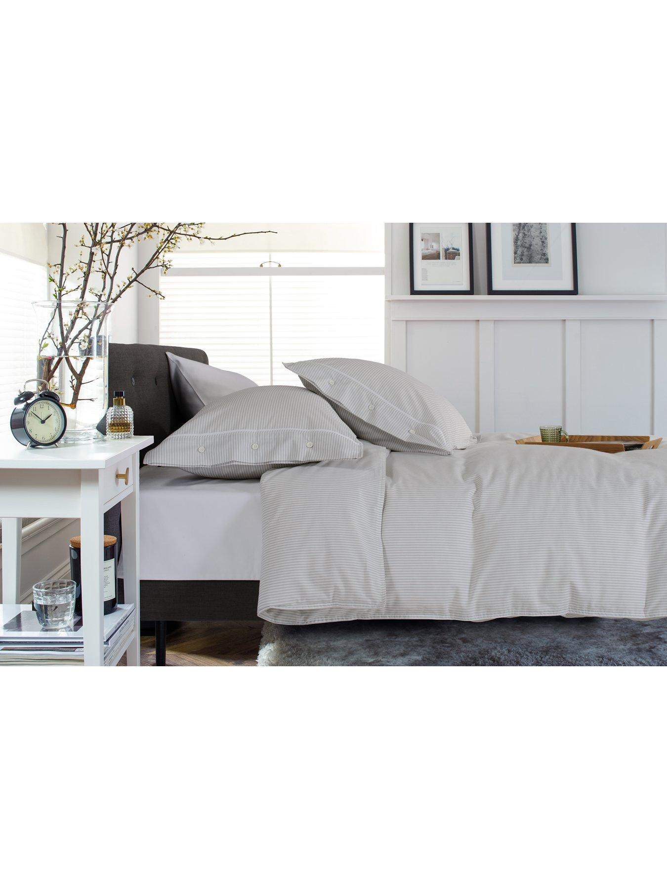 Image 4 of 5 of The Lyndon Co Southport Duvet Set Grey/ White
