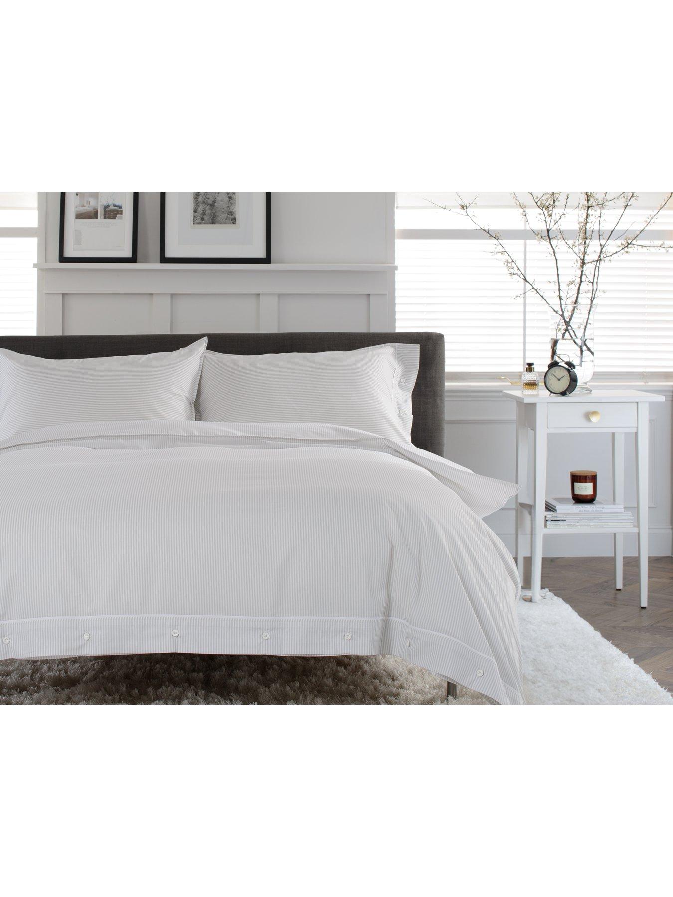 Image 5 of 5 of The Lyndon Co Southport Duvet Set Grey/ White