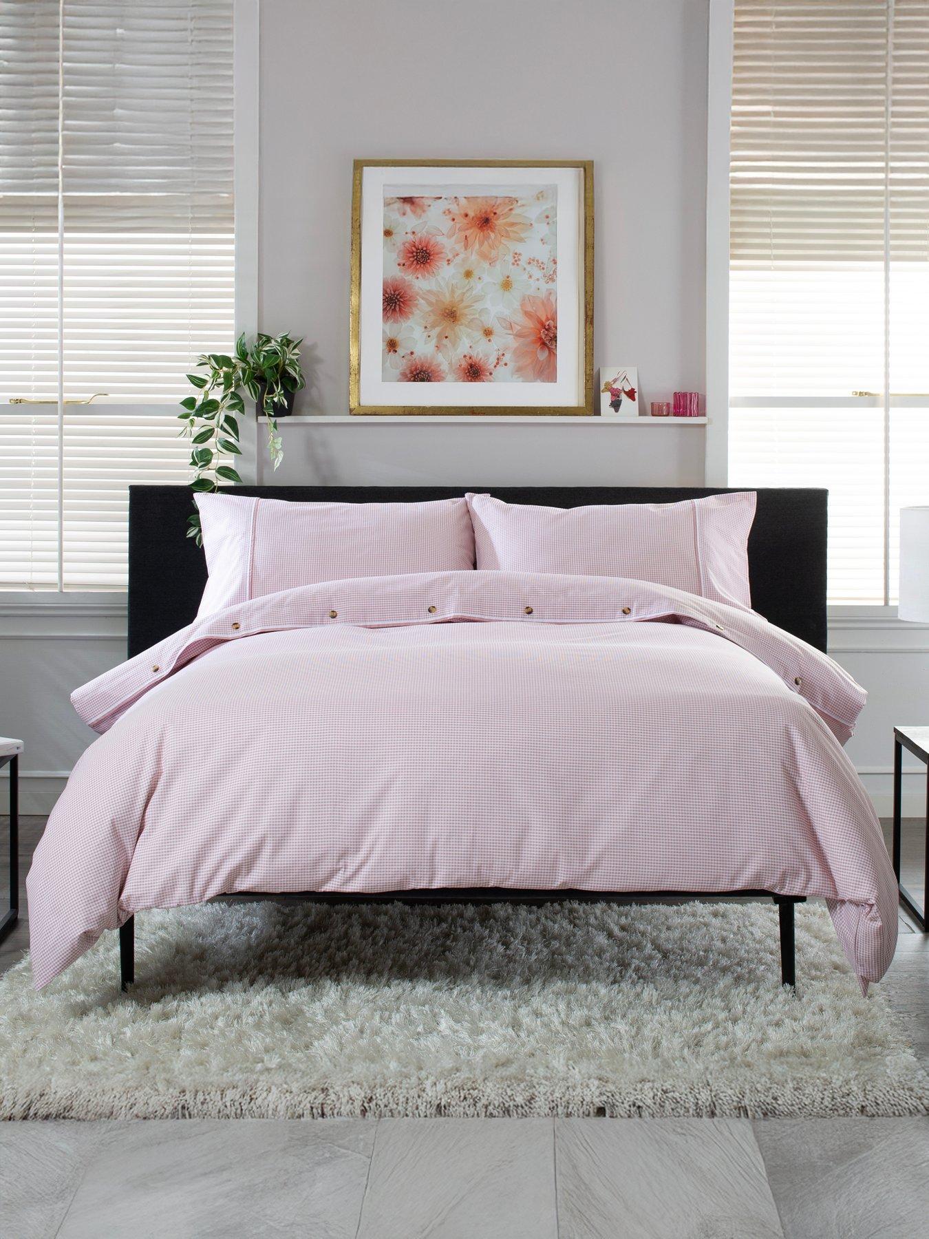 the-lyndon-co-tlc-gingham-100-cotton-duvet-set-rosewhite