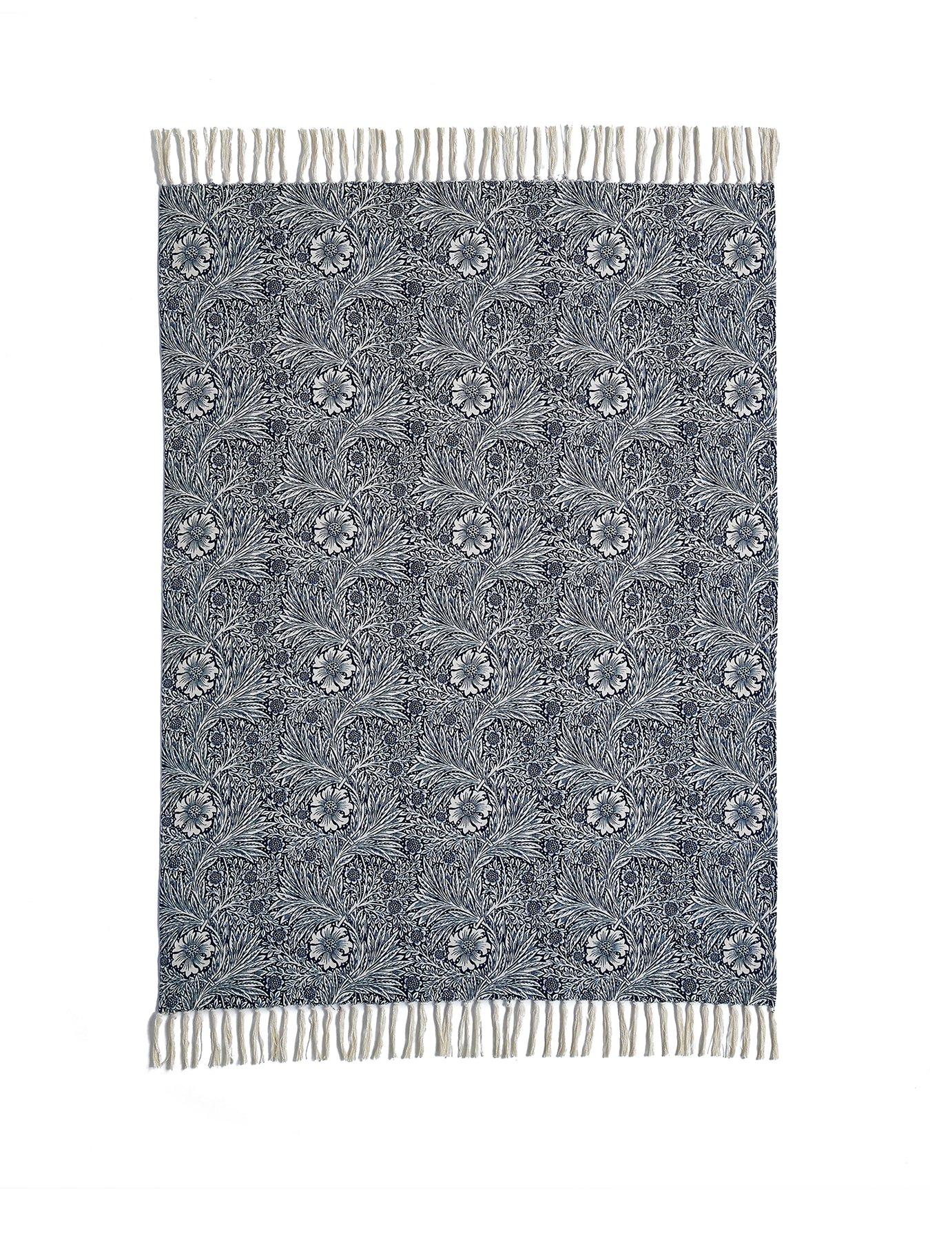 william-morris-at-home-marigold-indigo-blue-throw-130cm-x-170cmstillFront