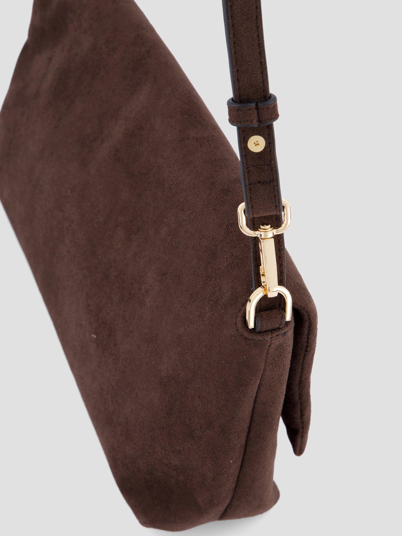 Image 2 of 6 of The Very Collection Fold Over Clutch Bag - Brown