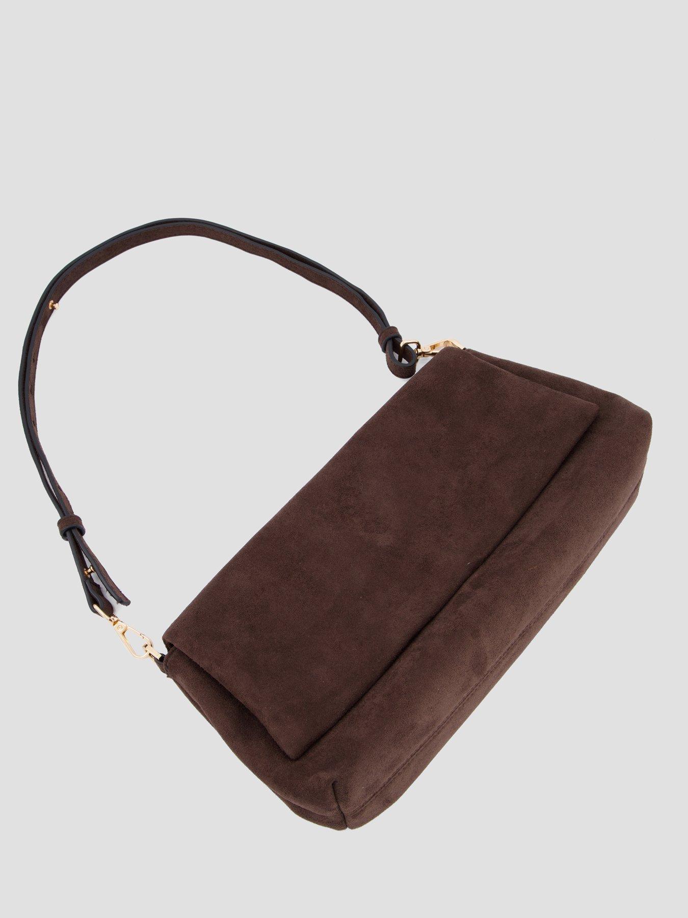 Image 4 of 6 of The Very Collection Fold Over Clutch Bag - Brown
