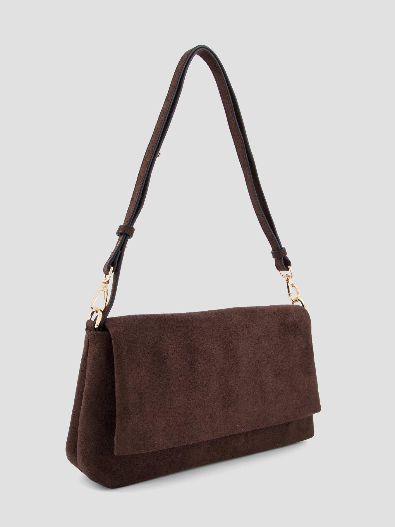 Image 5 of 6 of The Very Collection Fold Over Clutch Bag - Brown