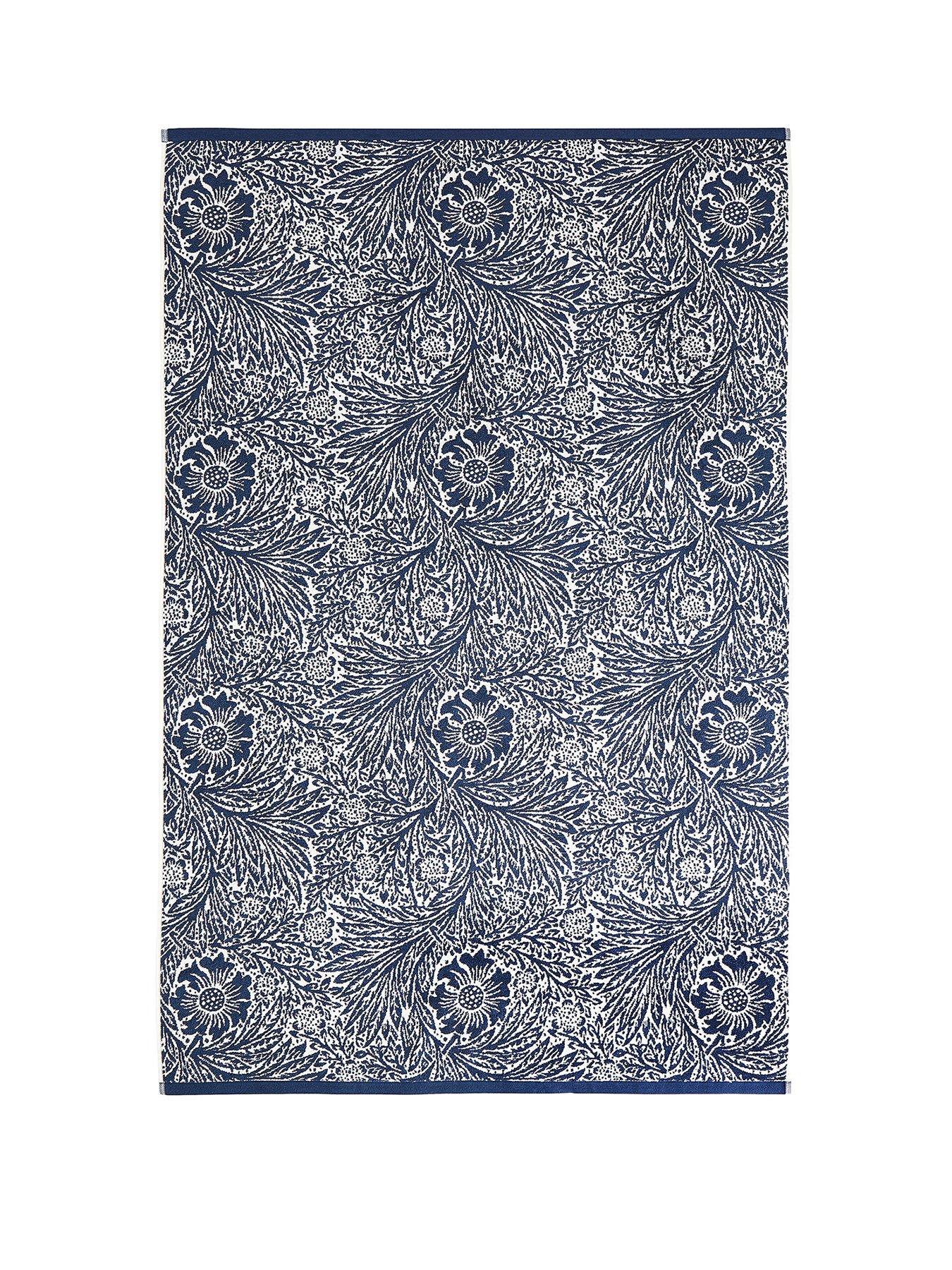 william-morris-at-home-marigold-100-cotton-towel-range-mineral-buestillFront