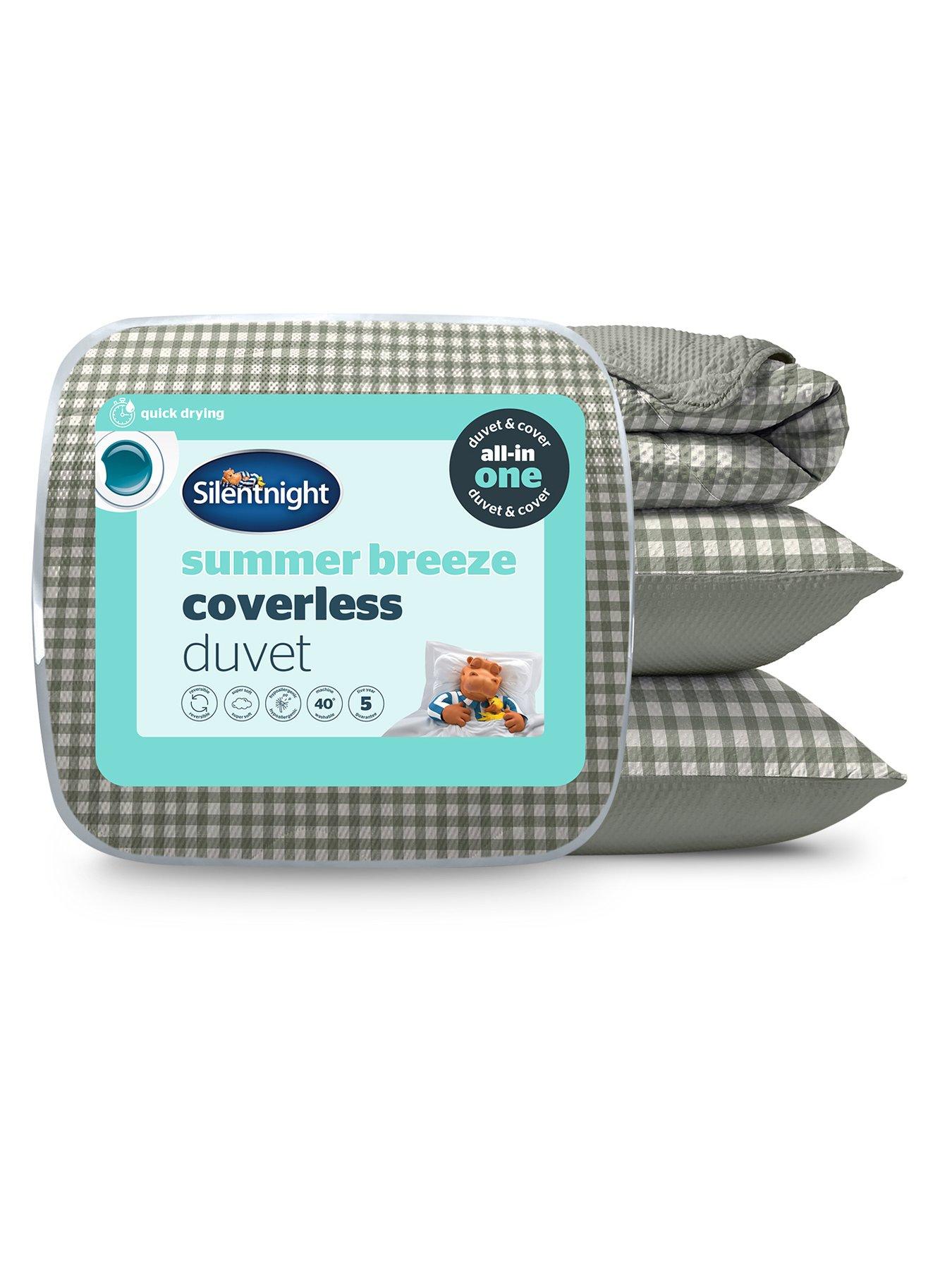 Image 1 of 7 of Silentnight Cooling Summer Coverless Duvet 4.5 Tog Sage Gingham