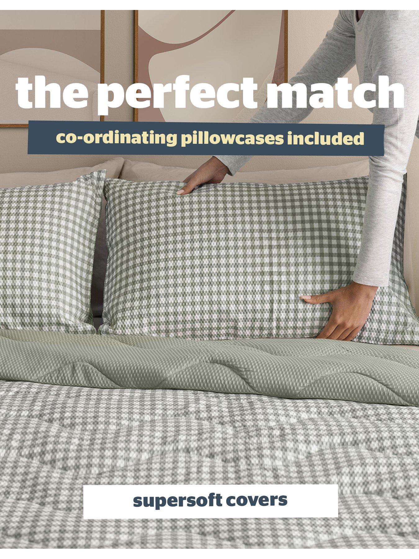 silentnight-coverless-duvet-45-tog-sage-ginghamdetail