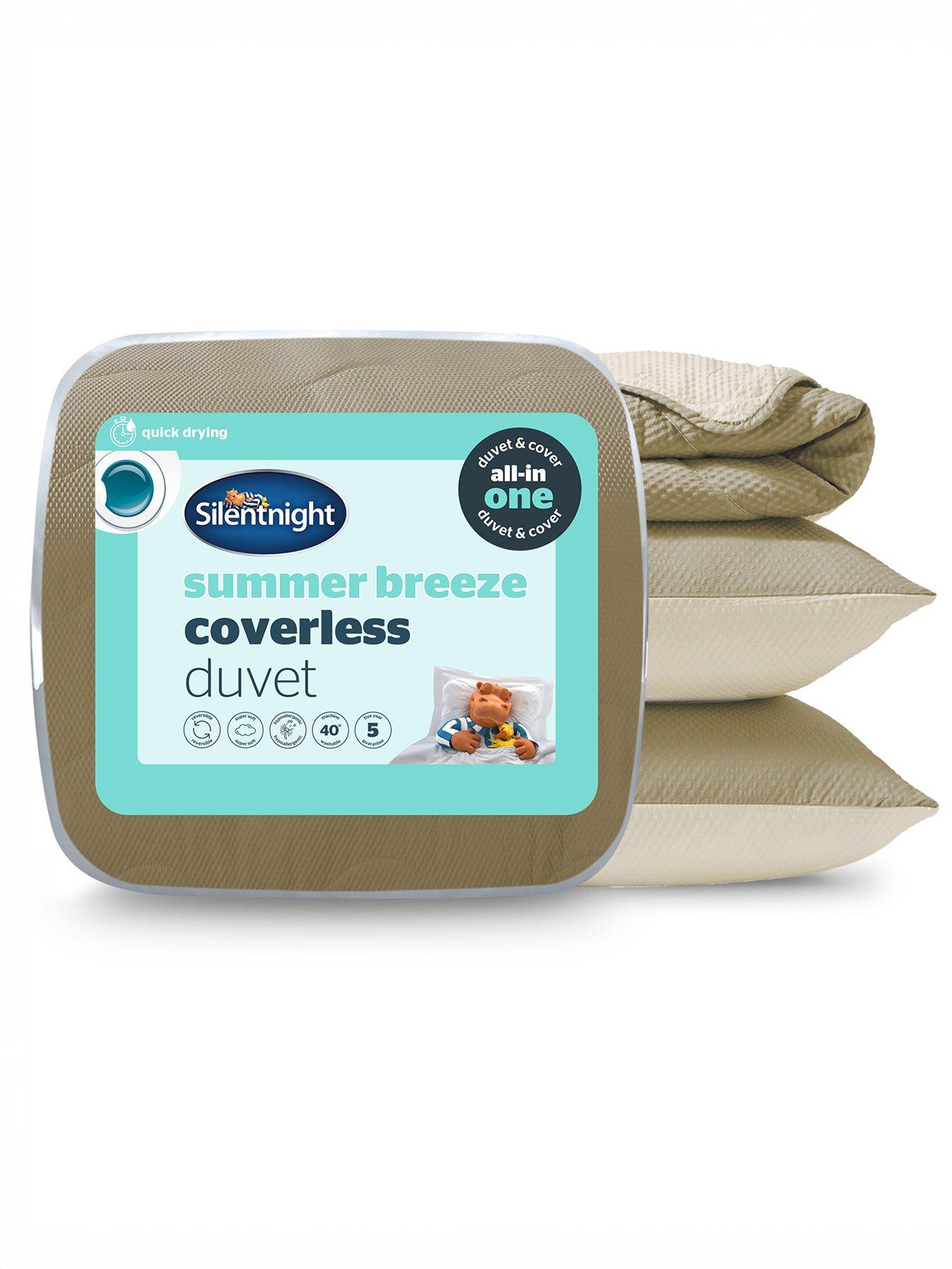 Image 1 of 7 of Silentnight Cooling Summer Breeze Seersucker Coverless Duvet - 2.5 Tog Sage &amp; Cream