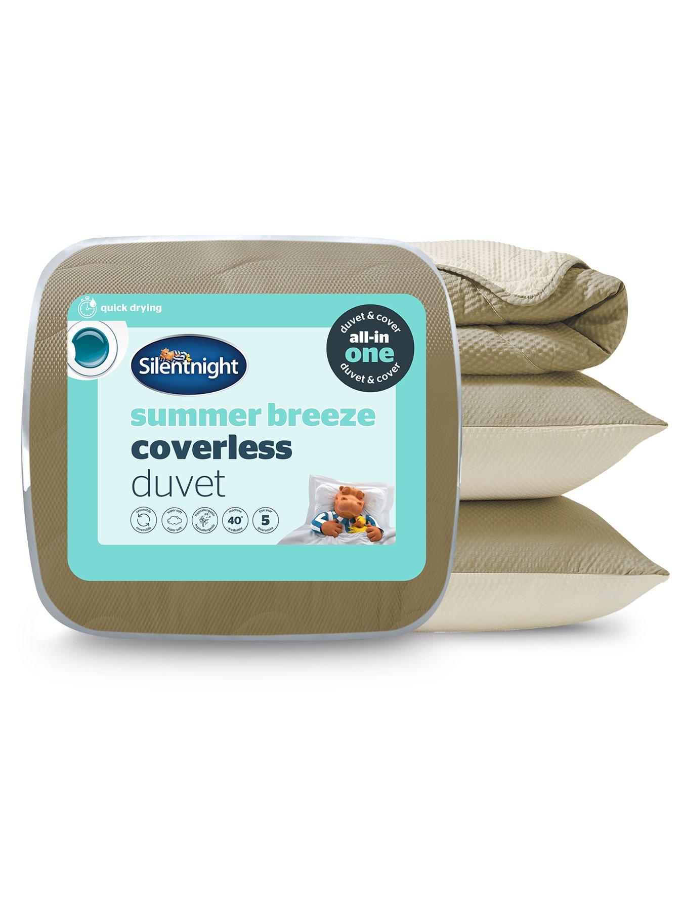 Image 1 of 7 of Silentnight Cooling Summer Breeze Seersucker Coverless Duvet - 4.5 Tog Sage &amp; Cream