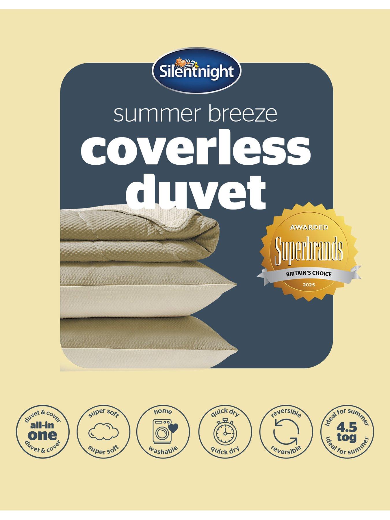 Image 7 of 7 of Silentnight Cooling Summer Breeze Seersucker Coverless Duvet - 4.5 Tog Sage &amp; Cream