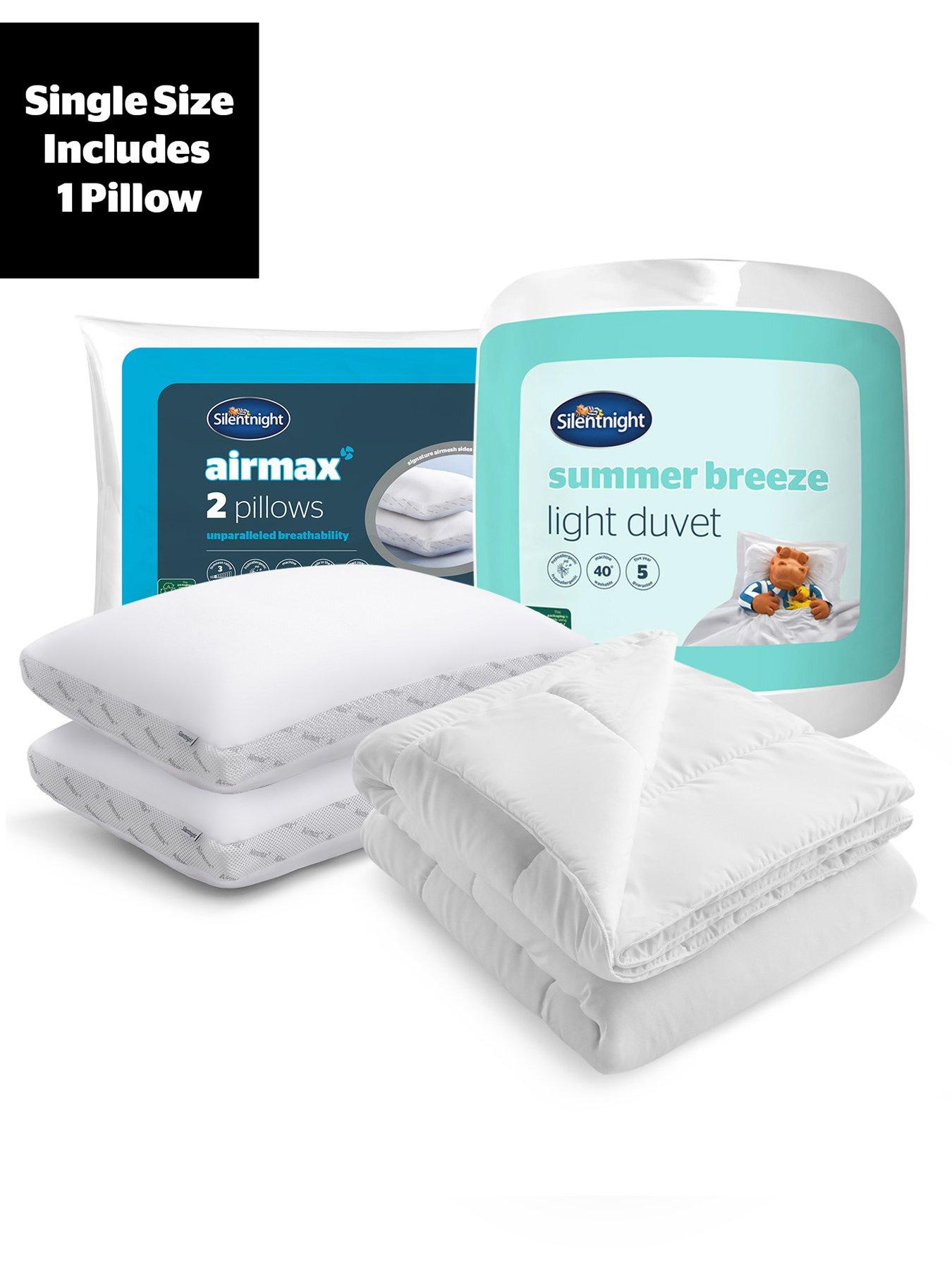 Image 1 of 7 of Silentnight Silentnight Summer Breeze 4.5 Tog And Airmax Pillow Pair Summer Bundle - Double