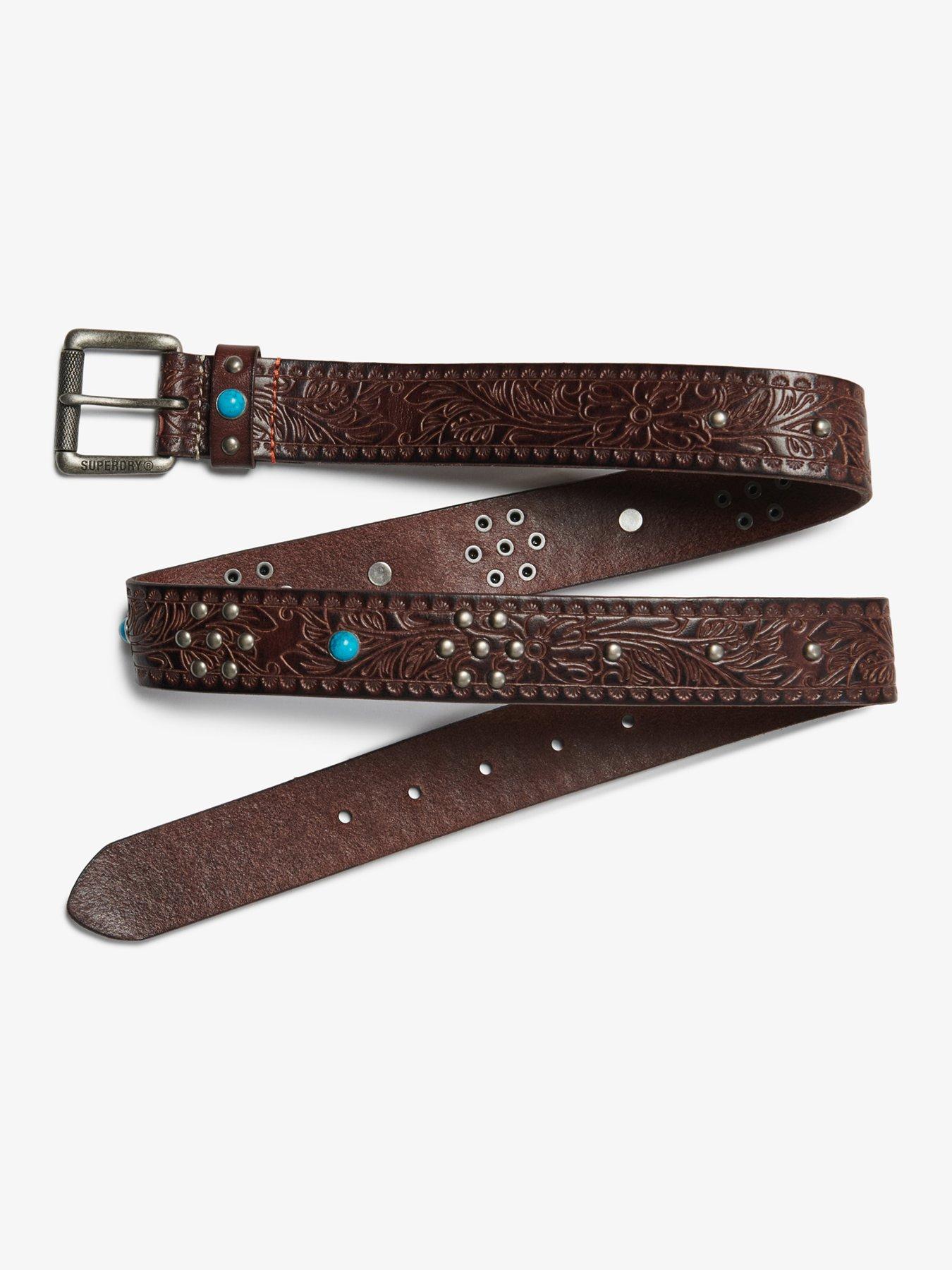 Image 2 of 4 of Superdry Statement Leather Belt - Brown